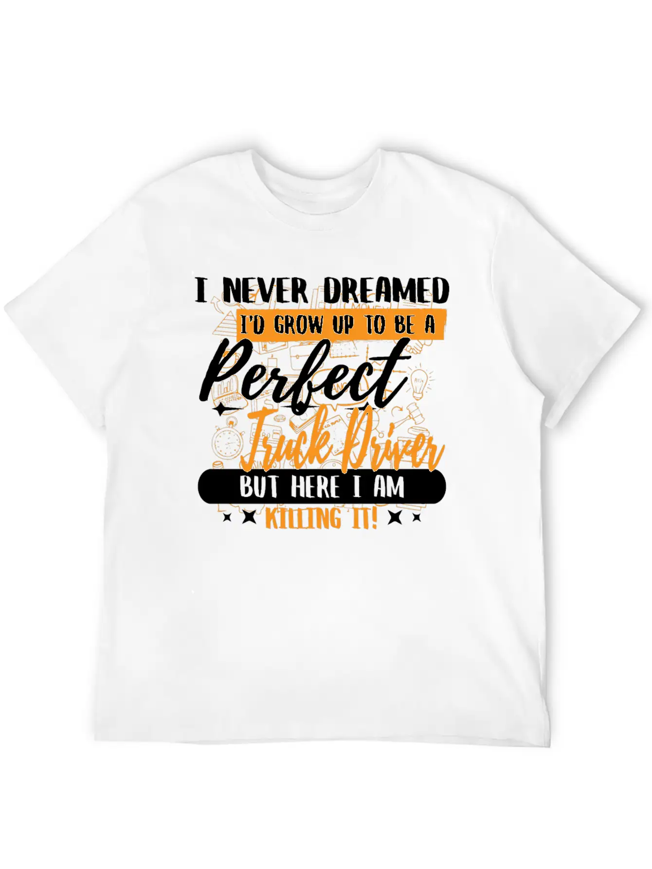 Cool Truck Driver Bday Present Basic Graphic T-Shirt – Daily Comfort In Soft Cotton