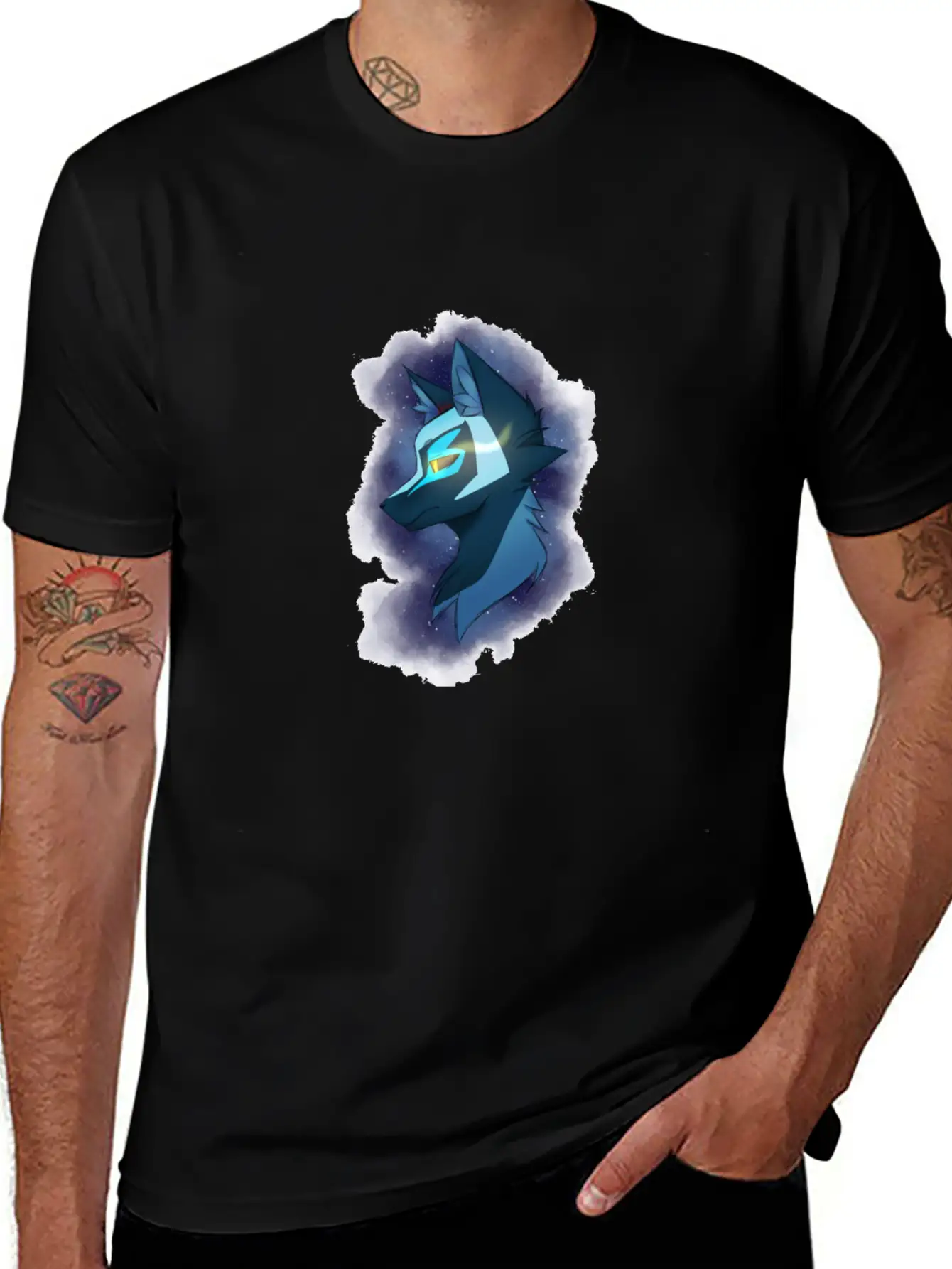 Cosmic Wolf Casual Graphic T-Shirt – Simple And Comfortable Daily Wear