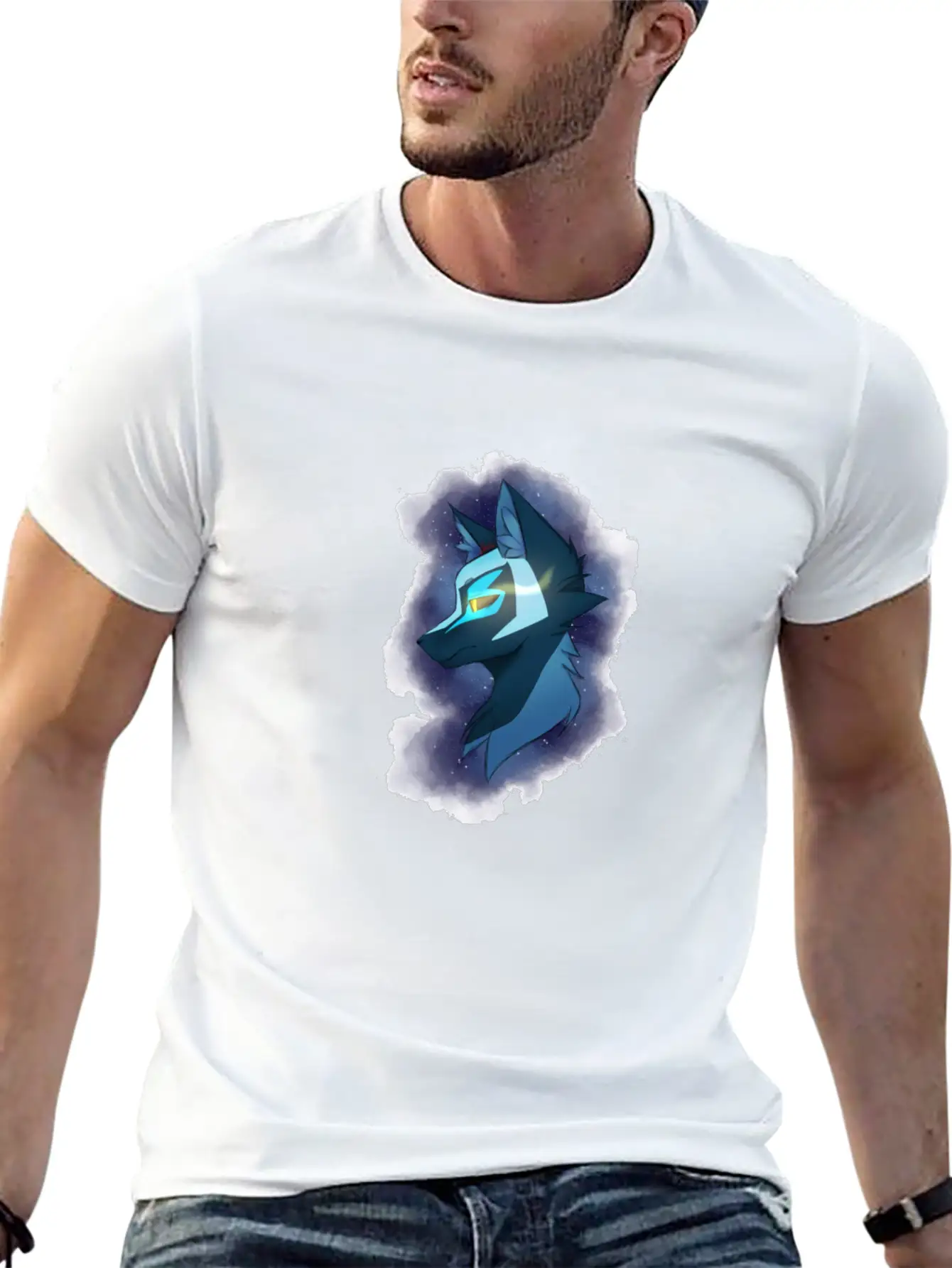 Cosmic Wolf Casual Graphic T-Shirt – Simple And Comfortable Daily Wear