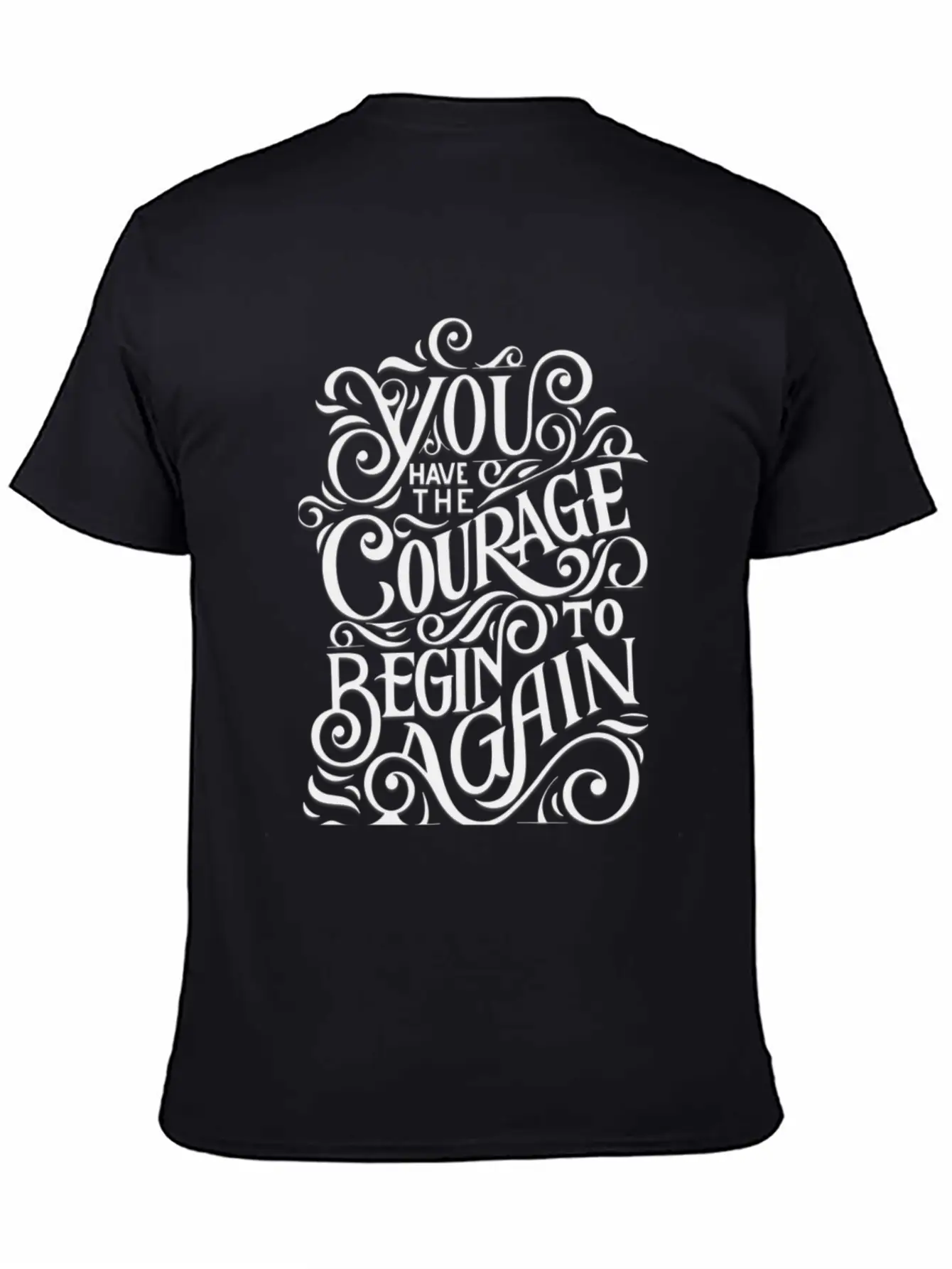 Courage Begin Here Classic Cotton Tee – Unisex Comfort For Any Season