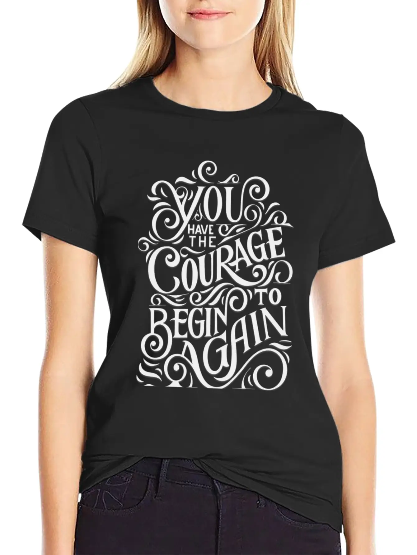 Courage Begin Here Classic Cotton Tee – Unisex Comfort For Any Season