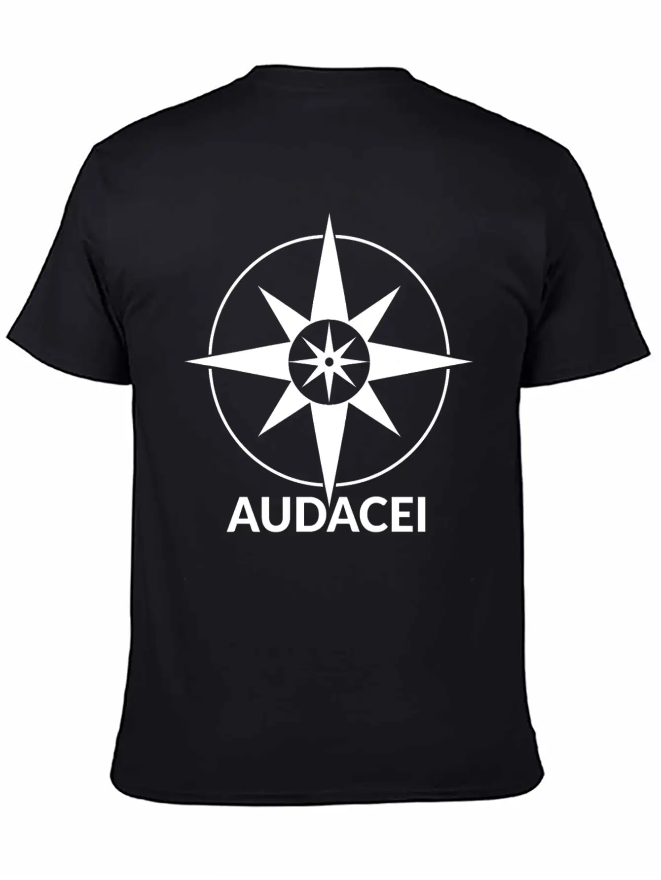 Courageous Evolution: Audacei White Logo Stylish Everyday T-Shirt – Unisex Basic Cotton Tee