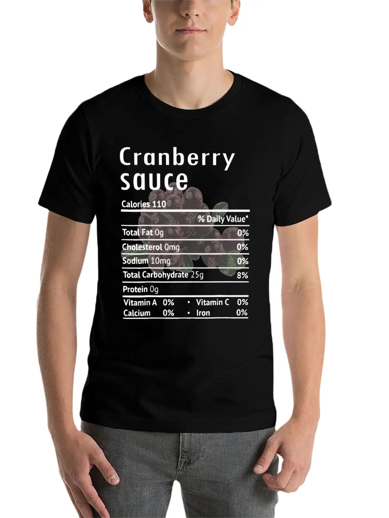 Cranberry Sauce Nutrition Facts Costume Basic Graphic T-Shirt – Daily Comfort In Soft Cotton