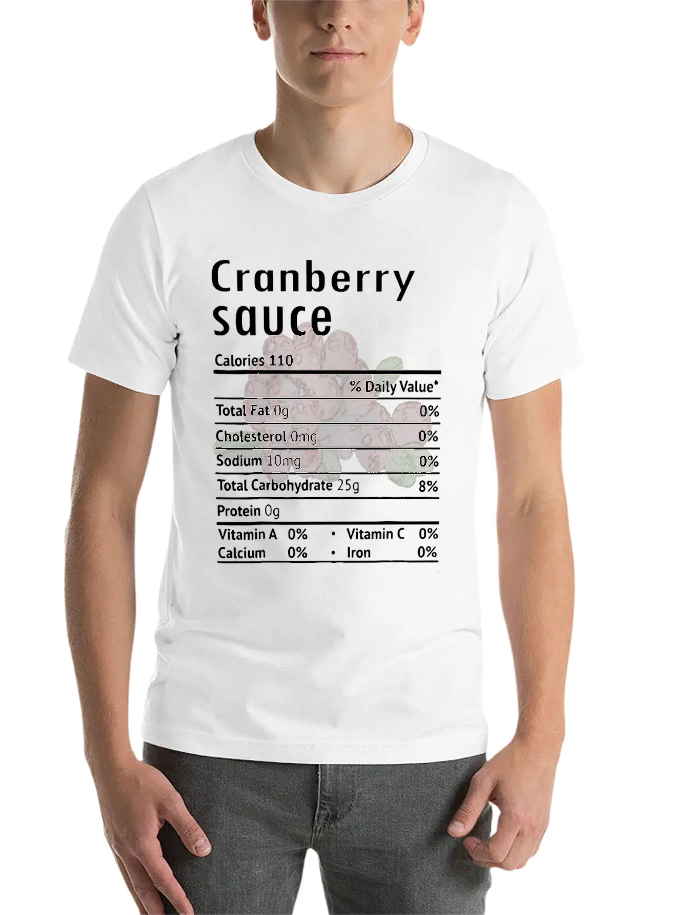 Cranberry Sauce Nutrition Facts Costume Basic Graphic T-Shirt – Daily Comfort In Soft Cotton