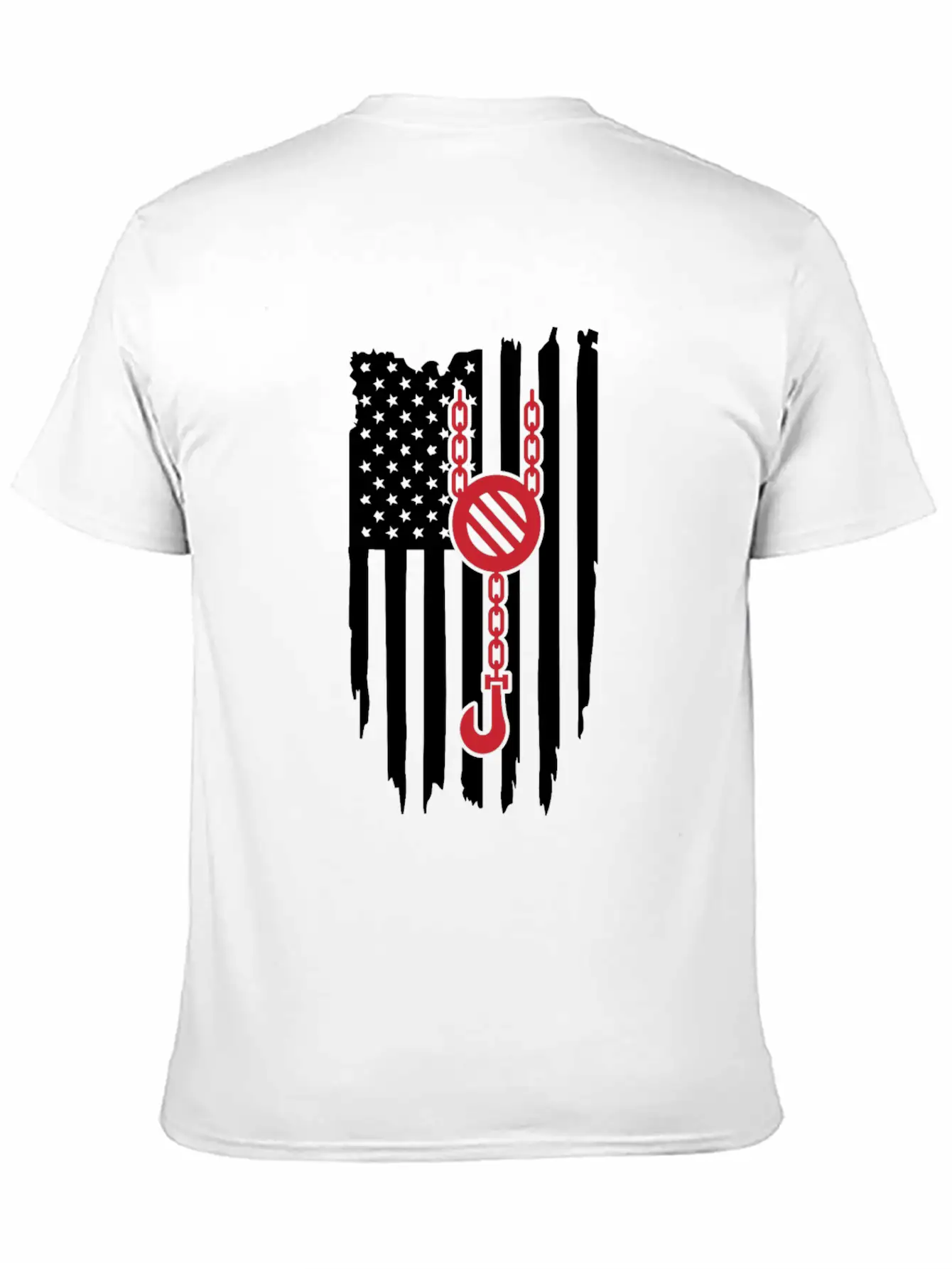 Crane American Flag Relaxed Everyday Tee – Lightweight And Durable Cotton