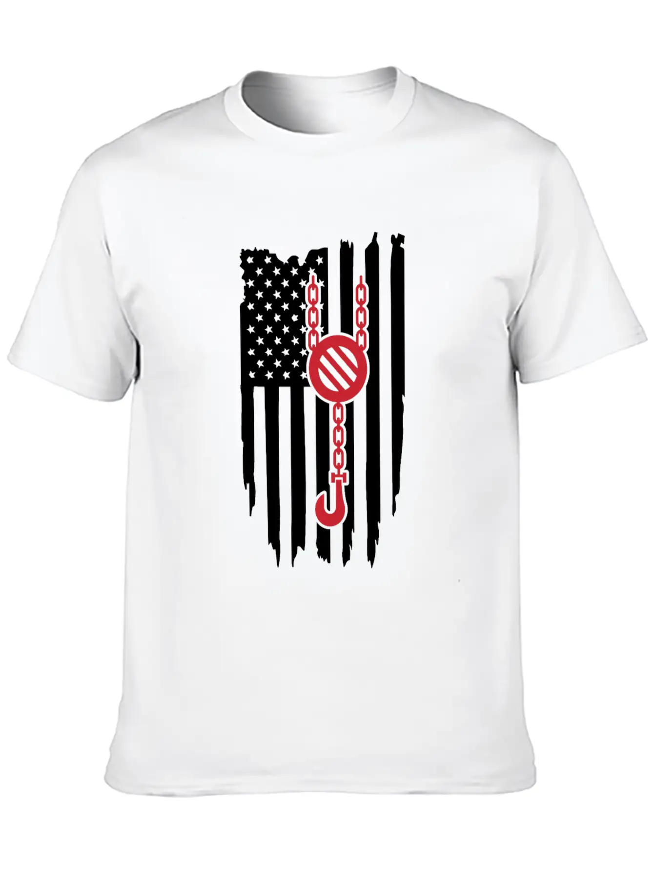 Crane American Flag Relaxed Everyday Tee – Lightweight And Durable Cotton