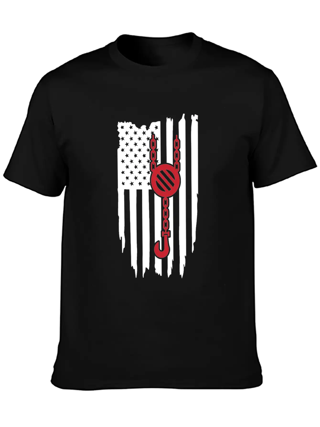 Crane American Flag Relaxed Everyday Tee – Lightweight And Durable Cotton