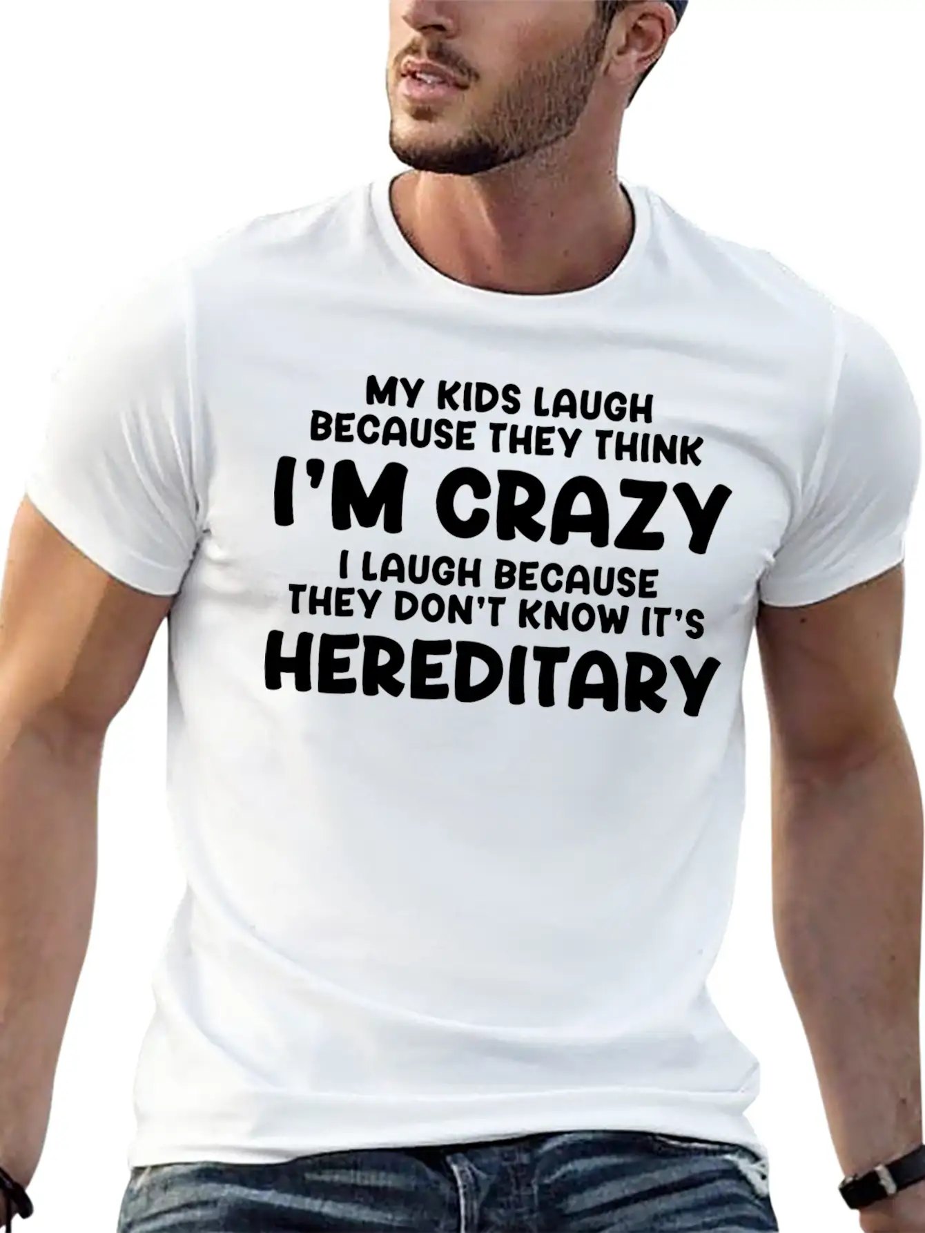 Crazy Is Hereditary Stylish Everyday T-Shirt – Unisex Basic Cotton Tee