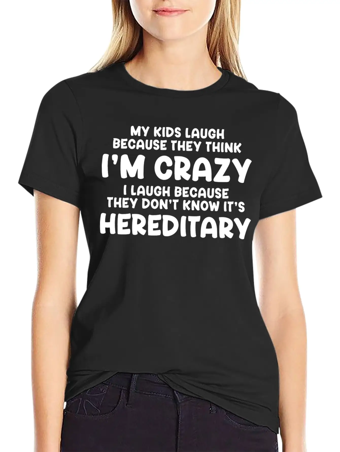 Crazy Is Hereditary Stylish Everyday T-Shirt – Unisex Basic Cotton Tee
