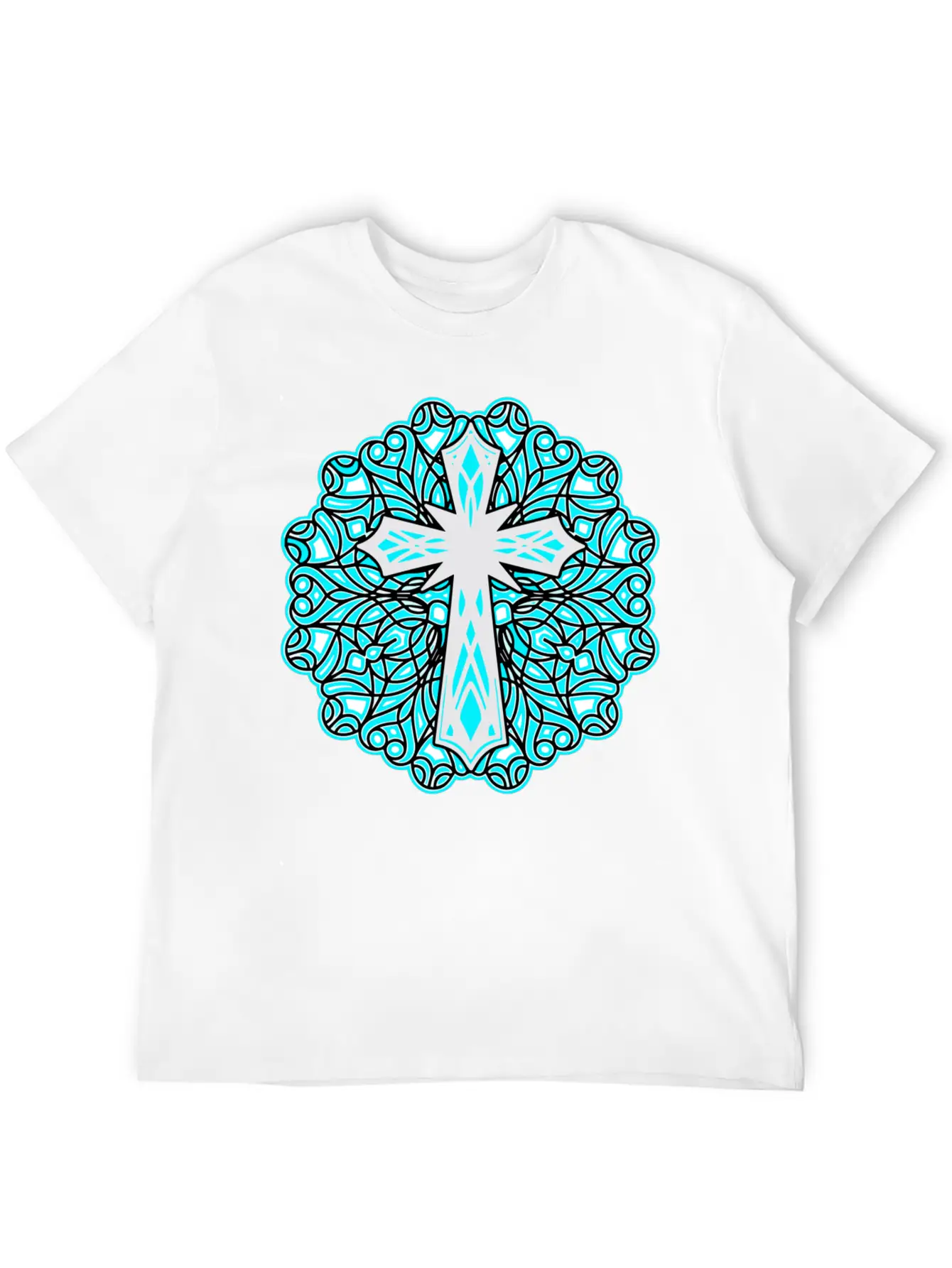 Cross Mandala Relaxed Everyday Tee – Lightweight And Durable Cotton