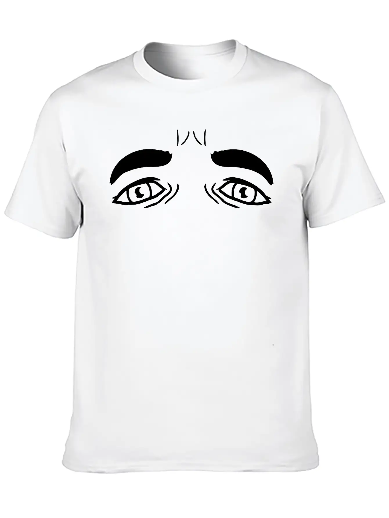 Crying Sad Eyes Design Basic Graphic T-Shirt – Daily Comfort In Soft Cotton