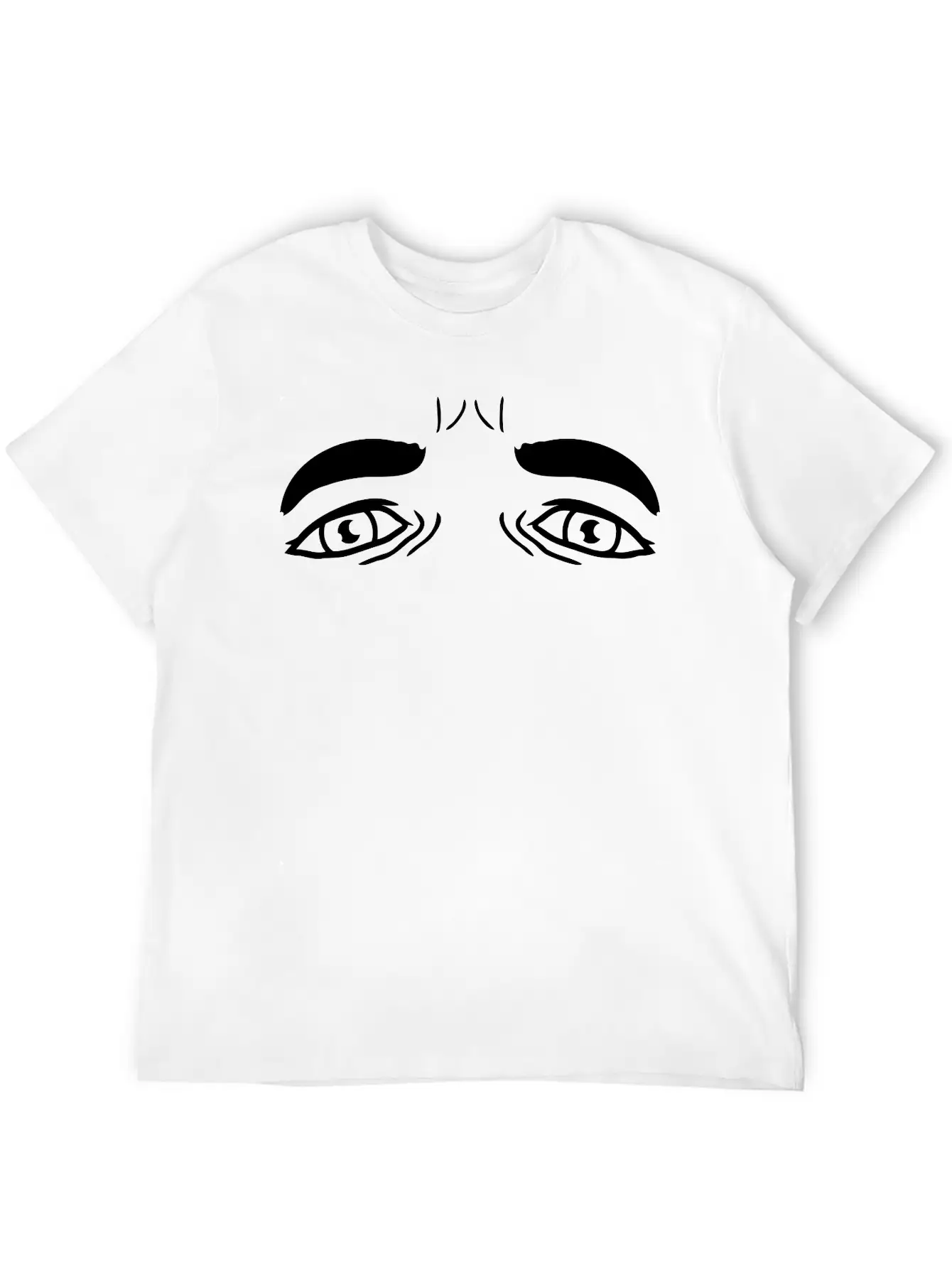 Crying Sad Eyes Design Basic Graphic T-Shirt – Daily Comfort In Soft Cotton