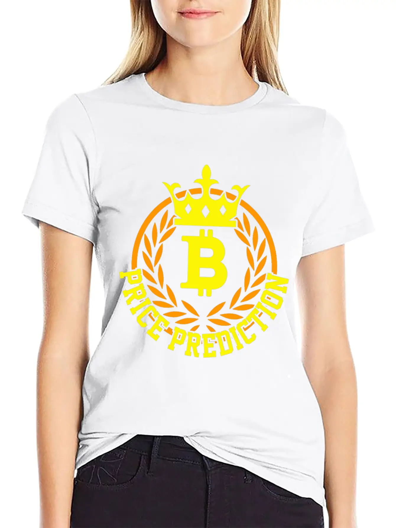 Crypto, Price, Bitcoin, Crown Stylish Everyday T-Shirt – Unisex Basic Cotton Tee