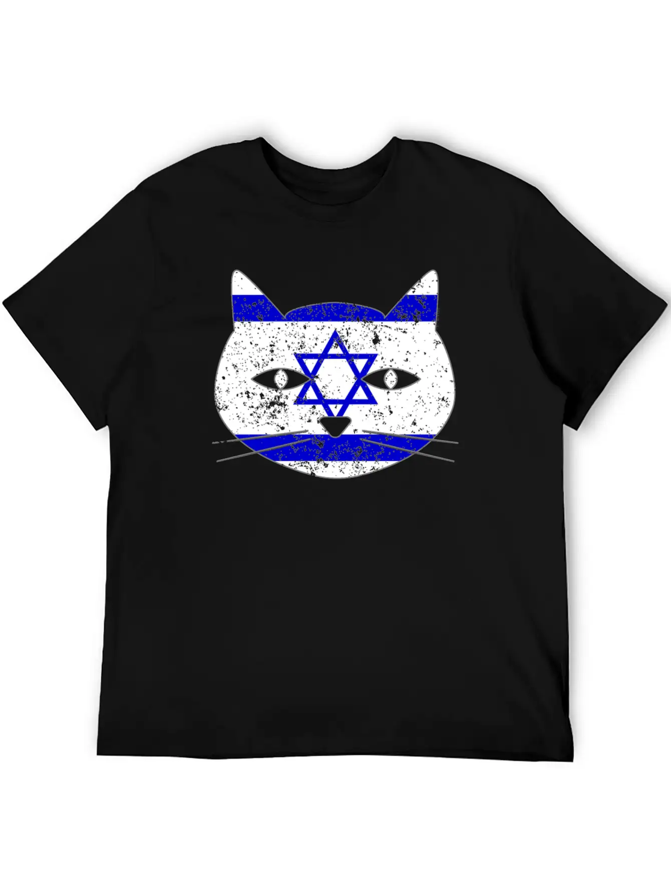 Cute Cat Israel Flag Cat Lover Relaxed Everyday Tee – Lightweight And Durable Cotton