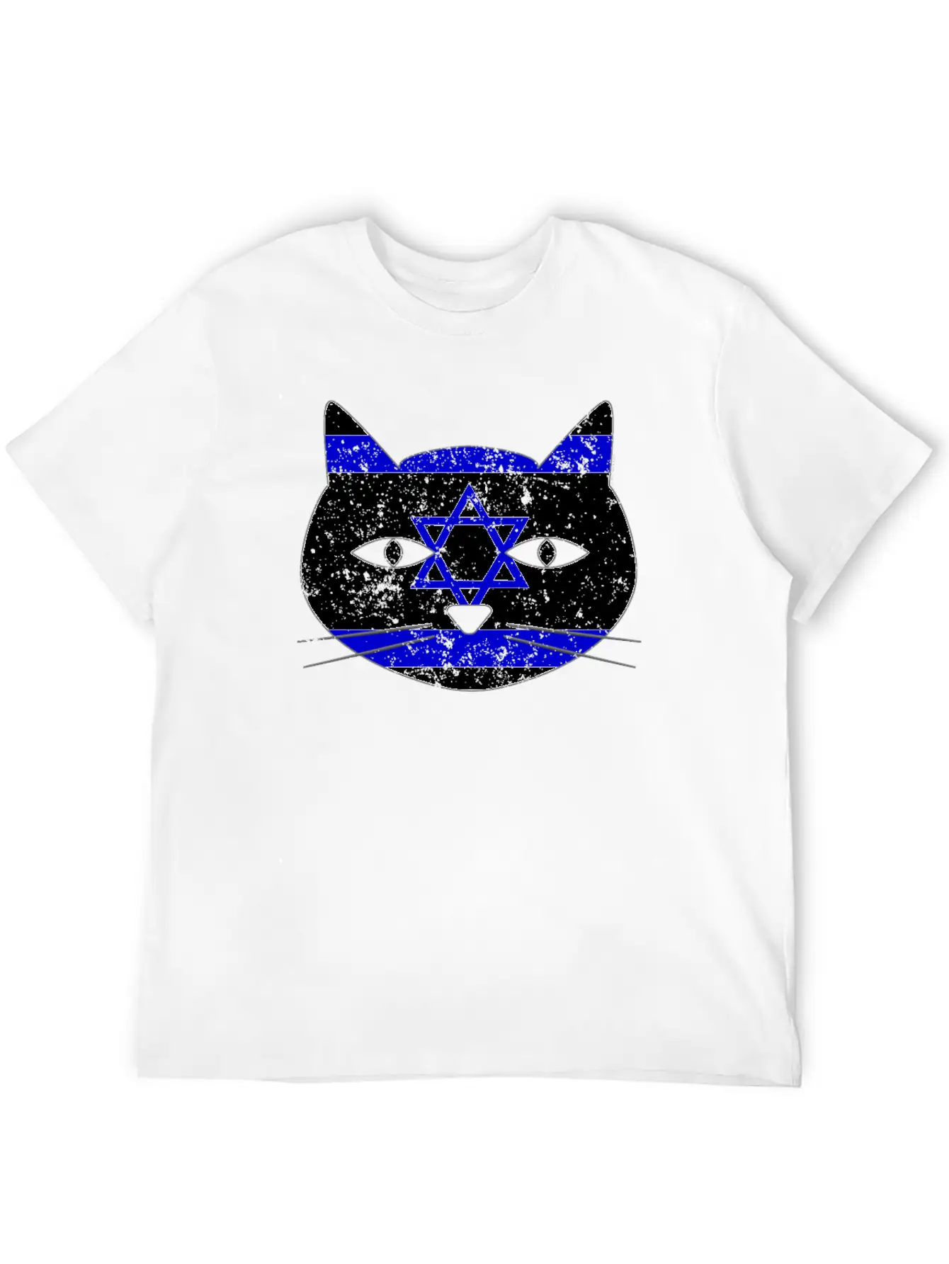 Cute Cat Israel Flag Cat Lover Relaxed Everyday Tee – Lightweight And Durable Cotton