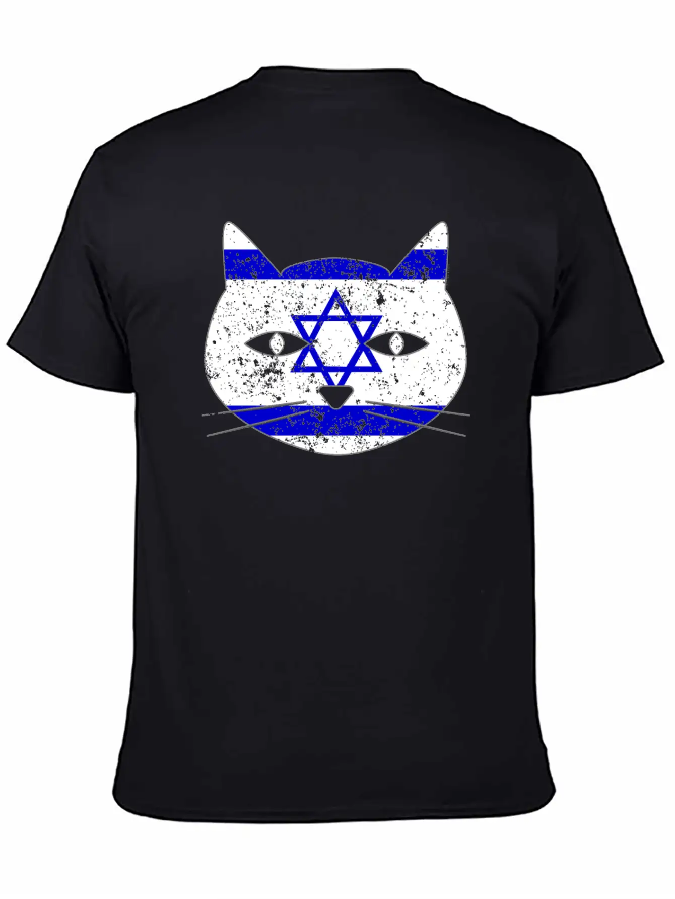 Cute Cat Israel Flag Cat Lover Relaxed Everyday Tee – Lightweight And Durable Cotton