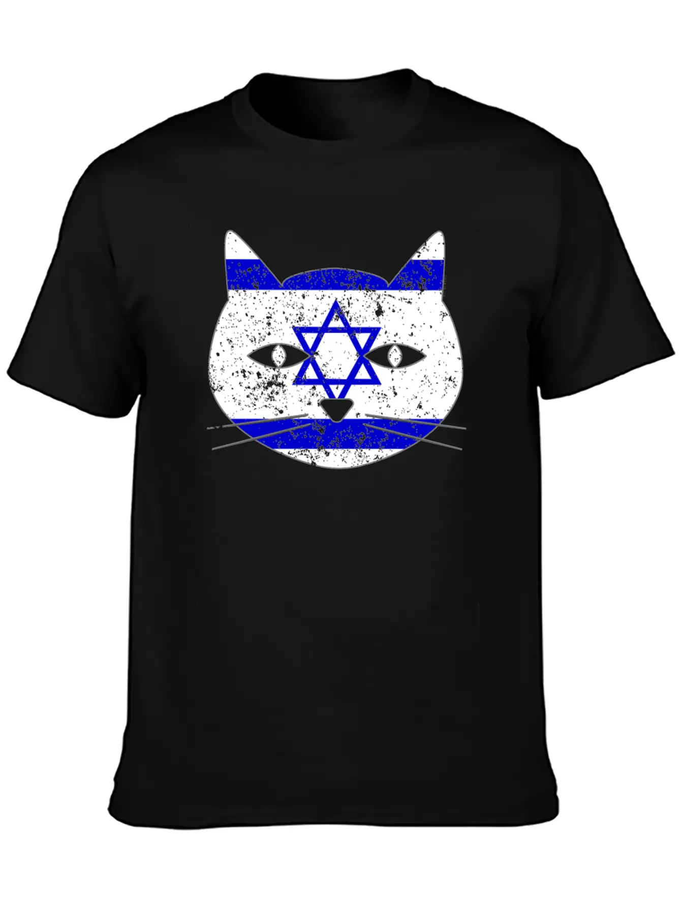 Cute Cat Israel Flag Cat Lover Relaxed Everyday Tee – Lightweight And Durable Cotton
