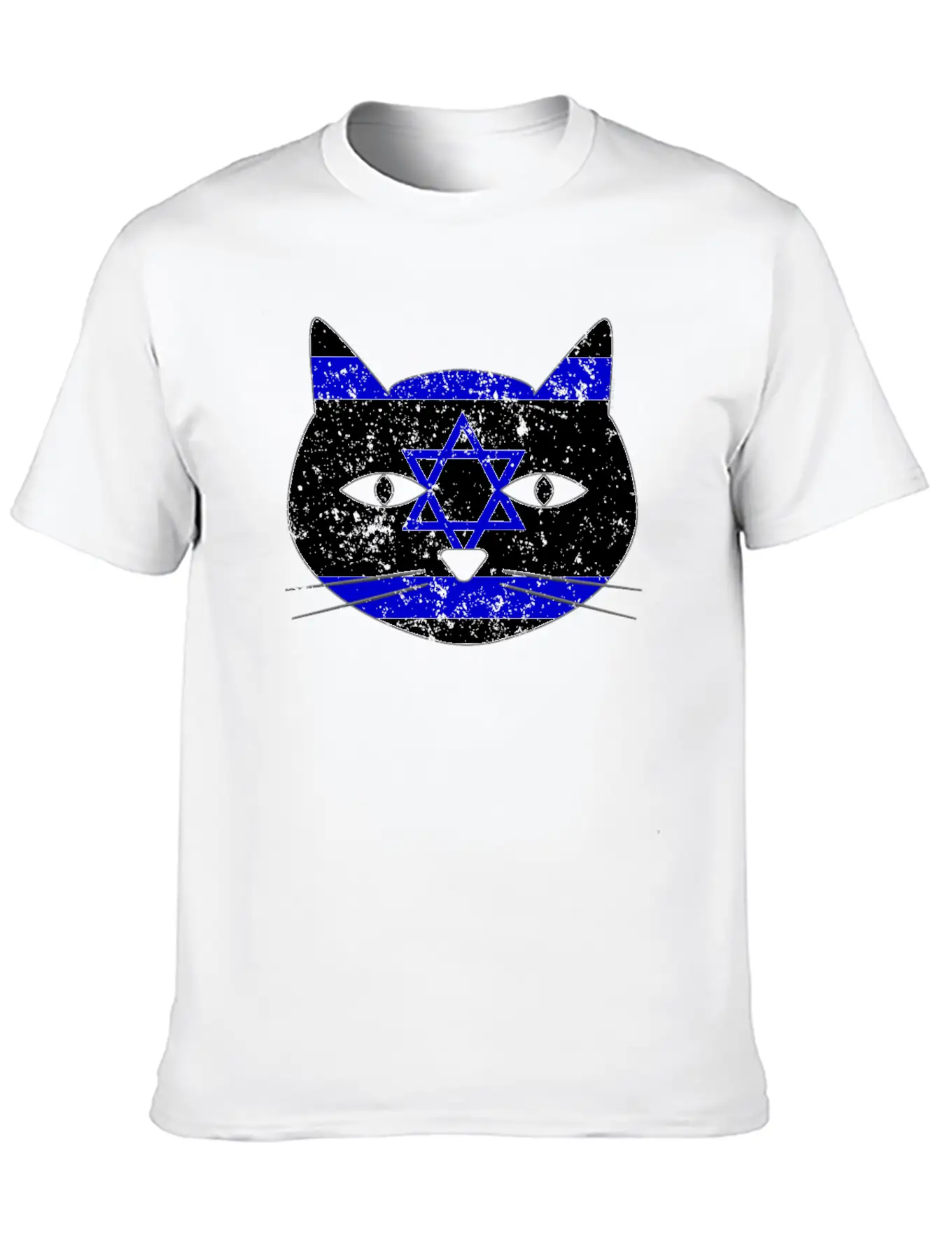 Cute Cat Israel Flag Cat Lover Relaxed Everyday Tee – Lightweight And Durable Cotton