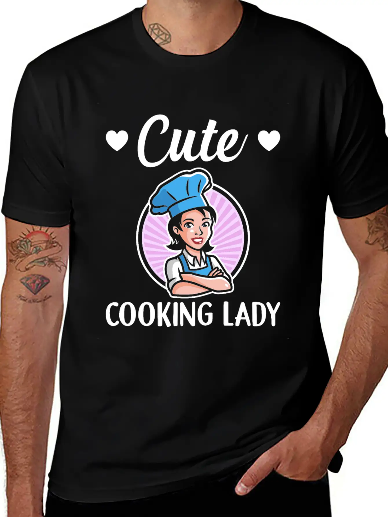 Cute Cooking Lady Cute Lady Cooking Chefs Restaura Stylish Everyday T-Shirt – Unisex Basic Cotton Tee