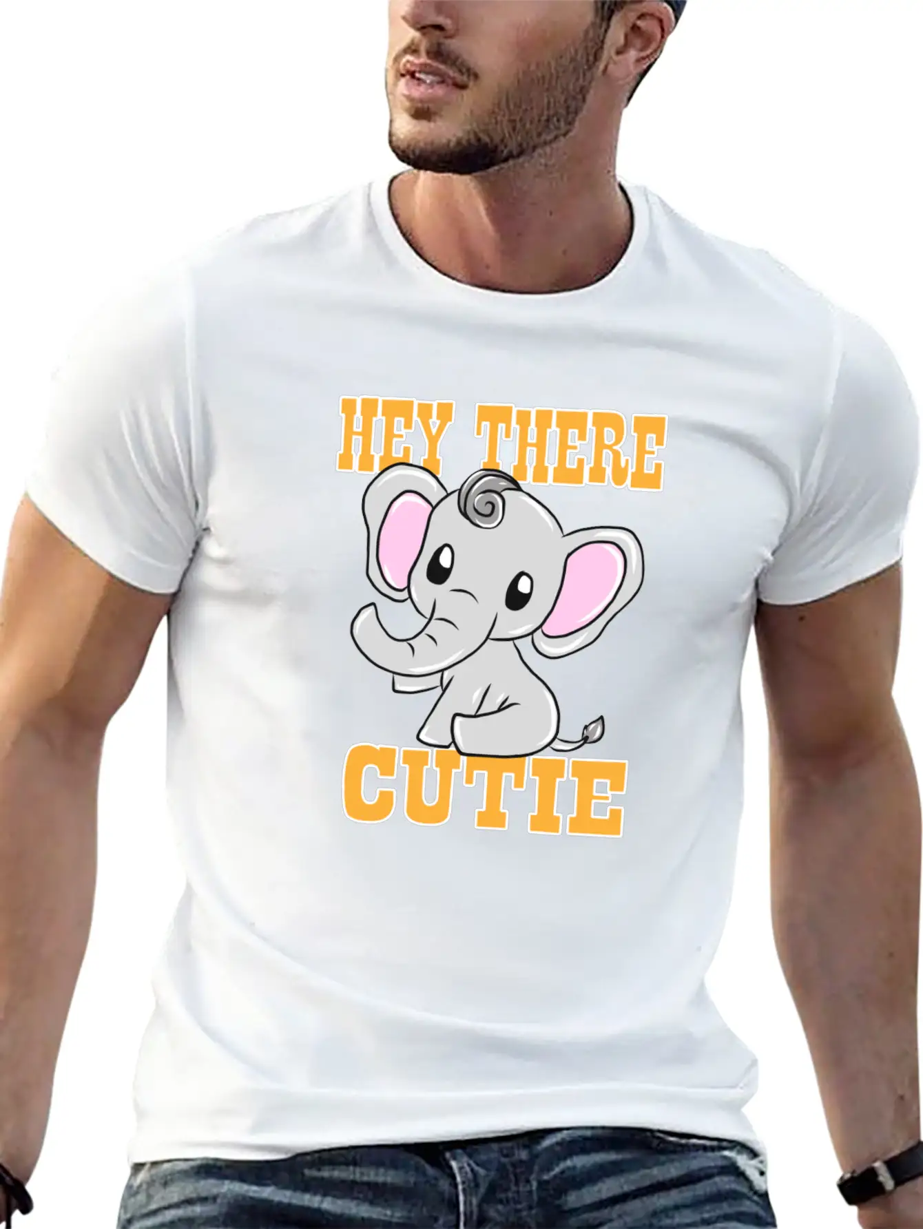 Cute Elephant Stylish Everyday T-Shirt – Unisex Basic Cotton Tee