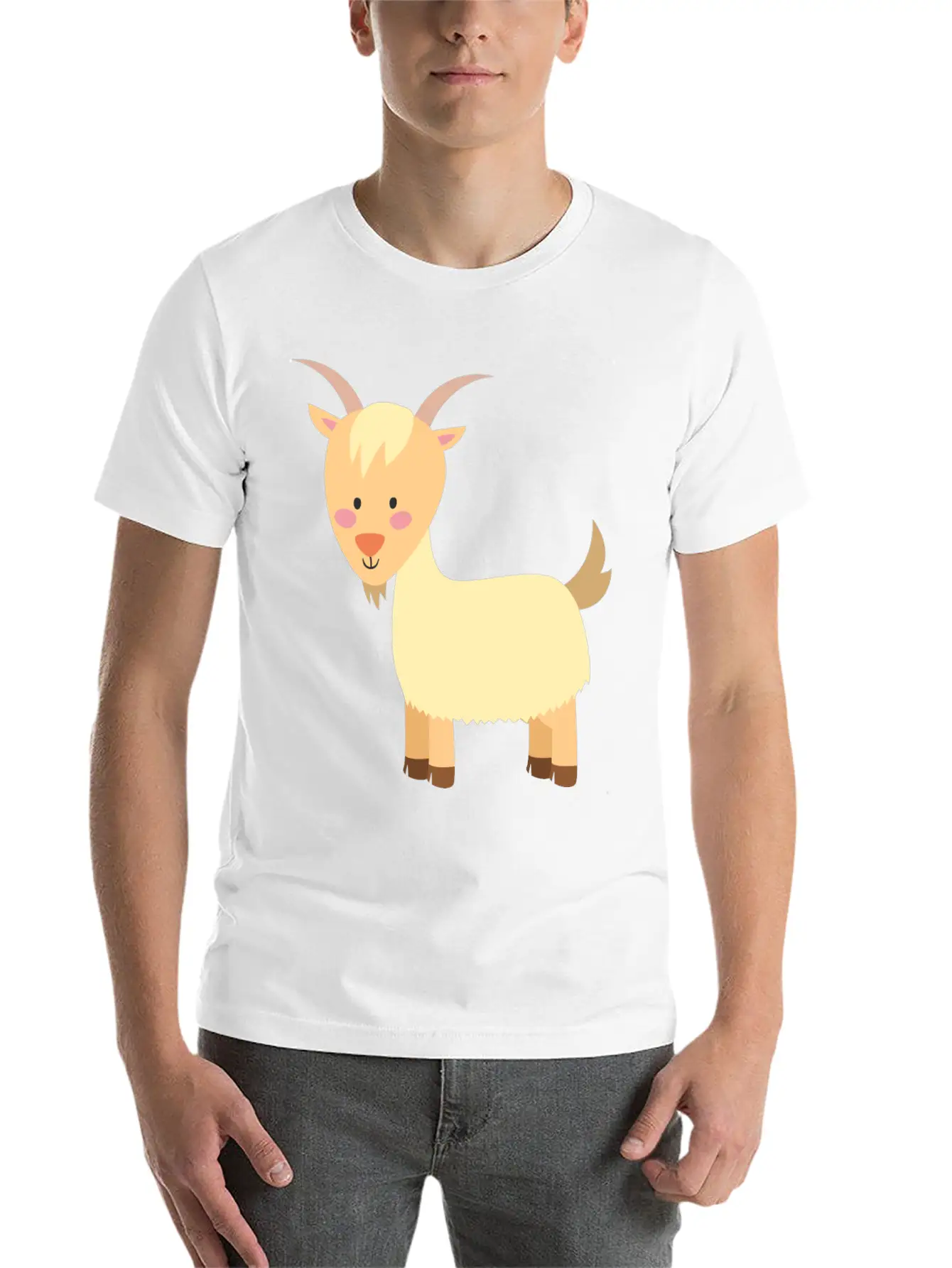 Cute Goat Stylish Everyday T-Shirt – Unisex Basic Cotton Tee