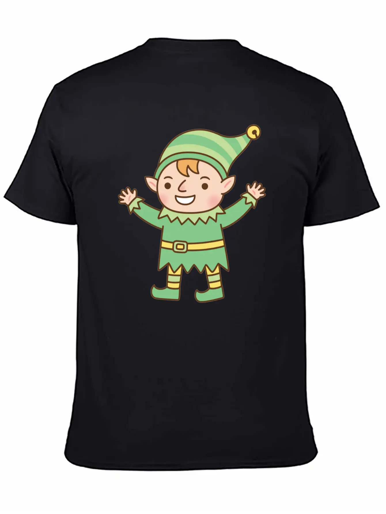 Cute Jolly Elf Doodle Lightweight Cotton T-Shirt – Daily Comfort Graphic Shirt