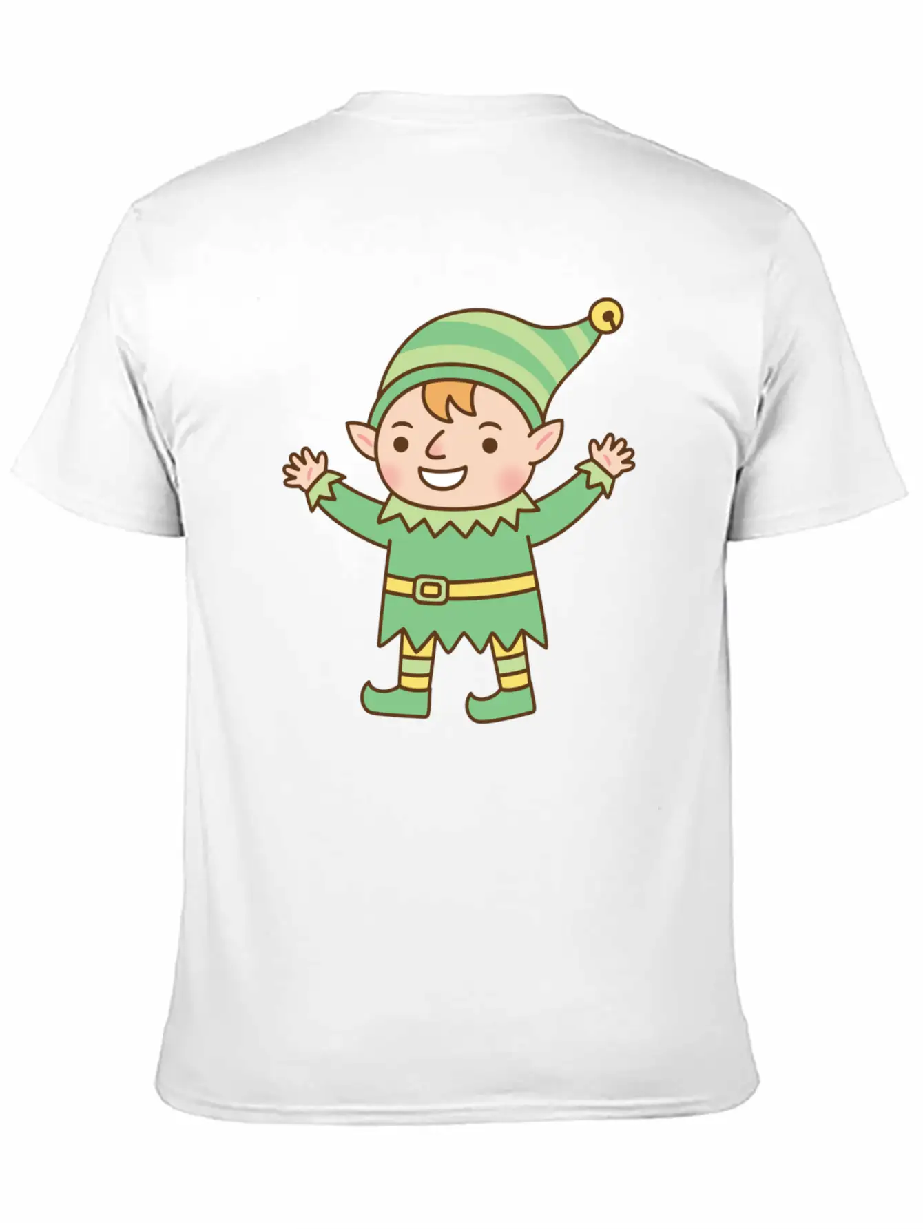 Cute Jolly Elf Doodle Lightweight Cotton T-Shirt – Daily Comfort Graphic Shirt