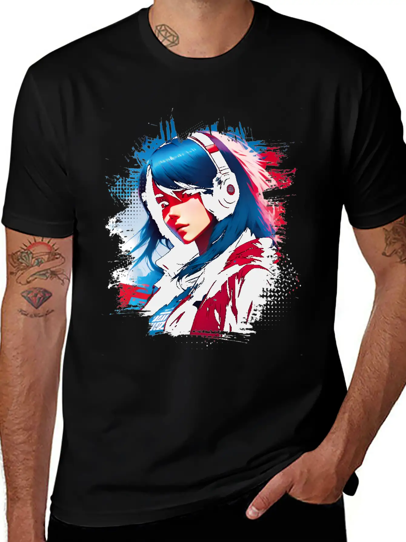 CyberPunk Anime Stylish Everyday T-Shirt – Unisex Basic Cotton Tee