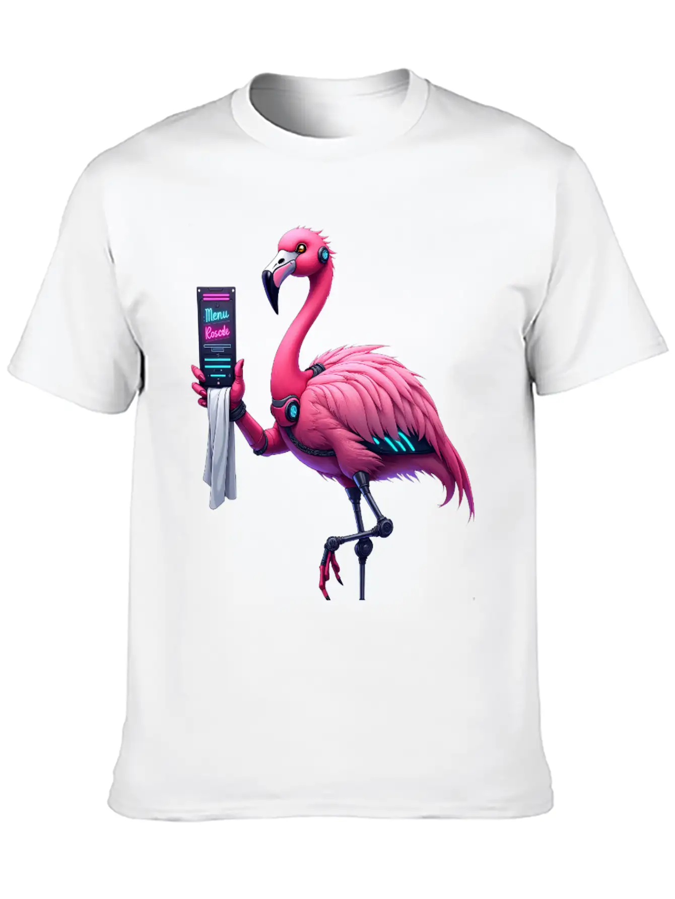 Cyberpunk Inspired Flamingo Stylish Everyday T-Shirt – Unisex Basic Cotton Tee