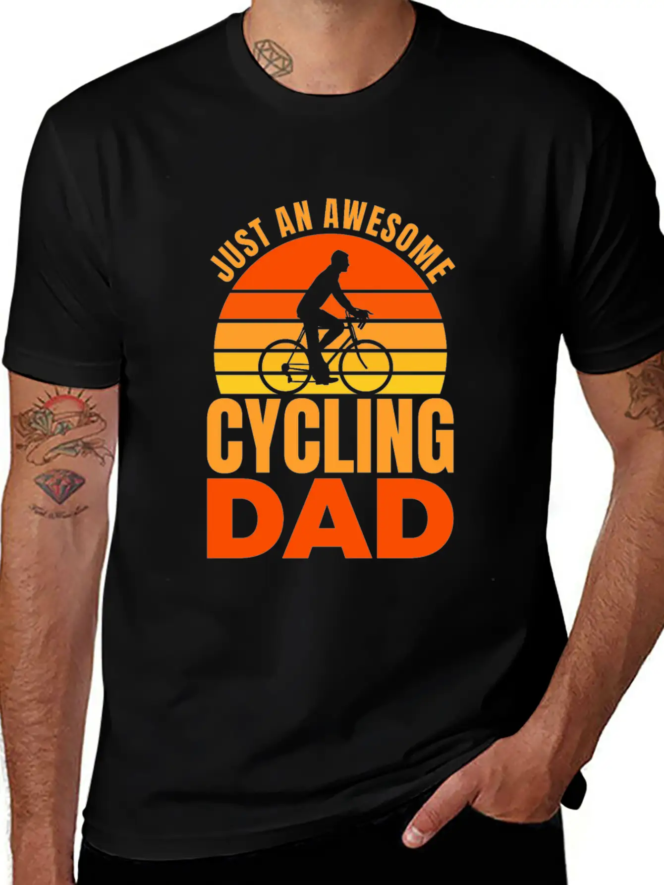 Cycling Dad Breathable Graphic T-Shirt – Perfect For Casual Days