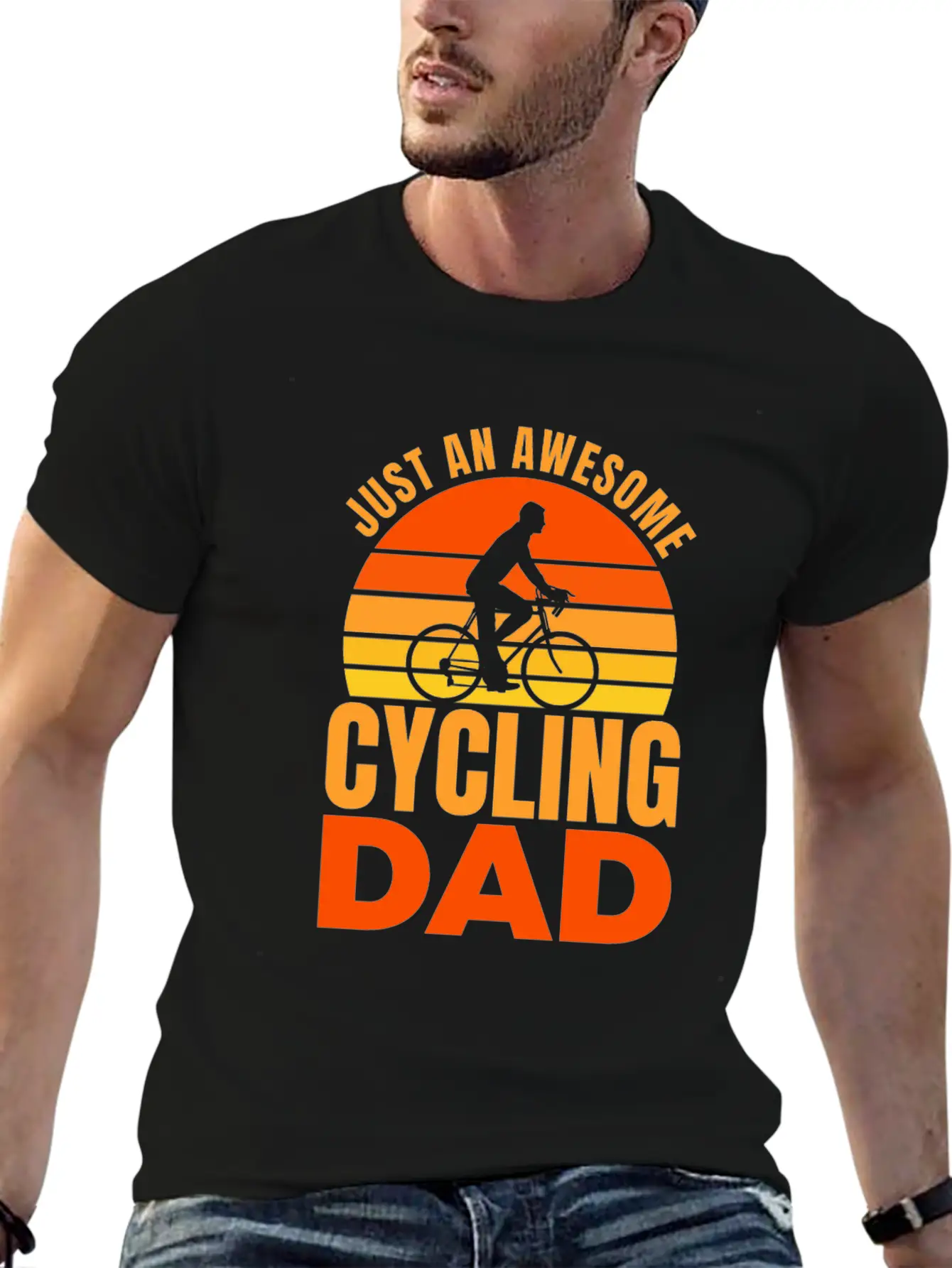 Cycling Dad Breathable Graphic T-Shirt – Perfect For Casual Days