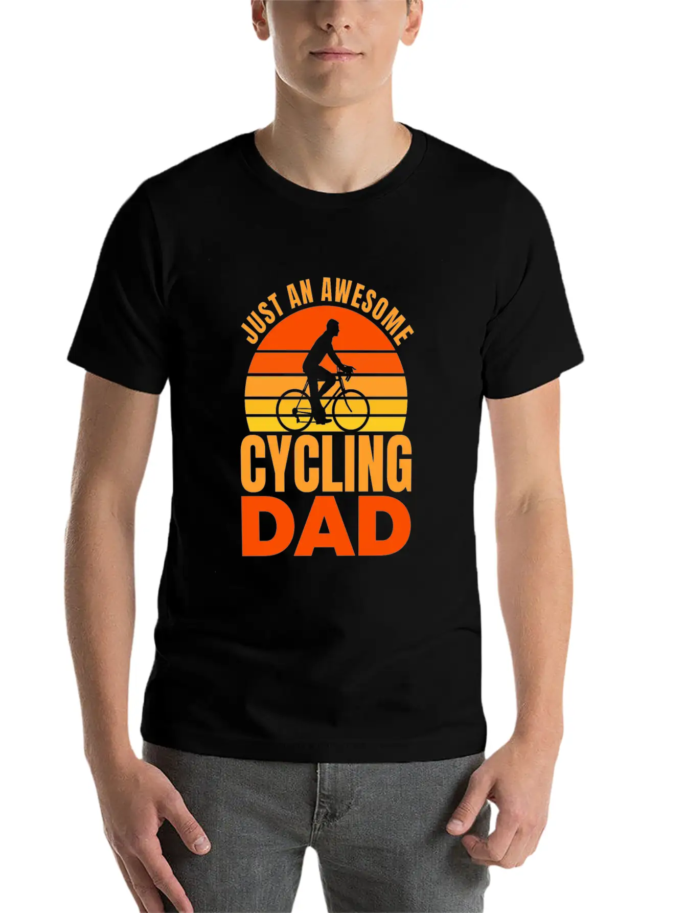 Cycling Dad Breathable Graphic T-Shirt – Perfect For Casual Days