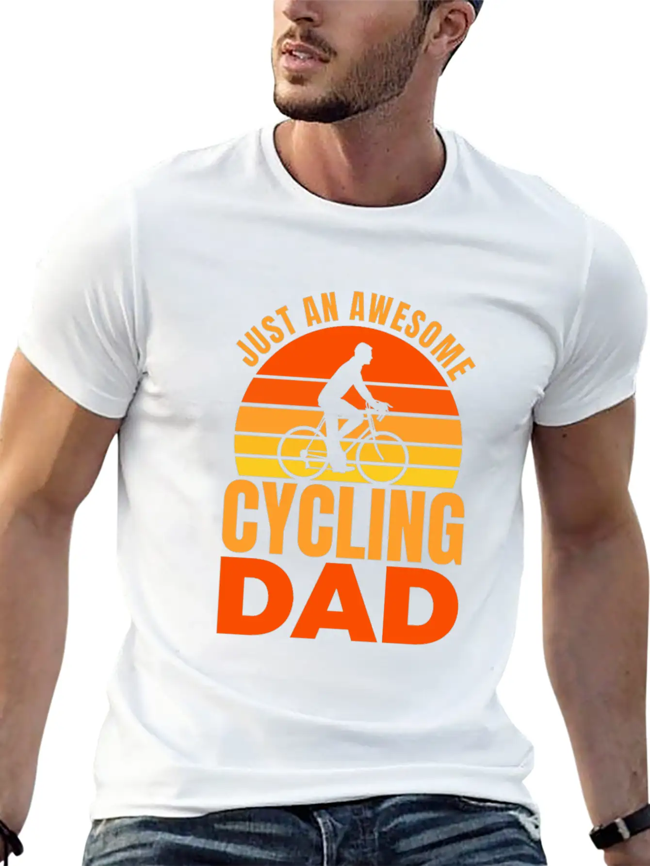 Cycling Dad Breathable Graphic T-Shirt – Perfect For Casual Days