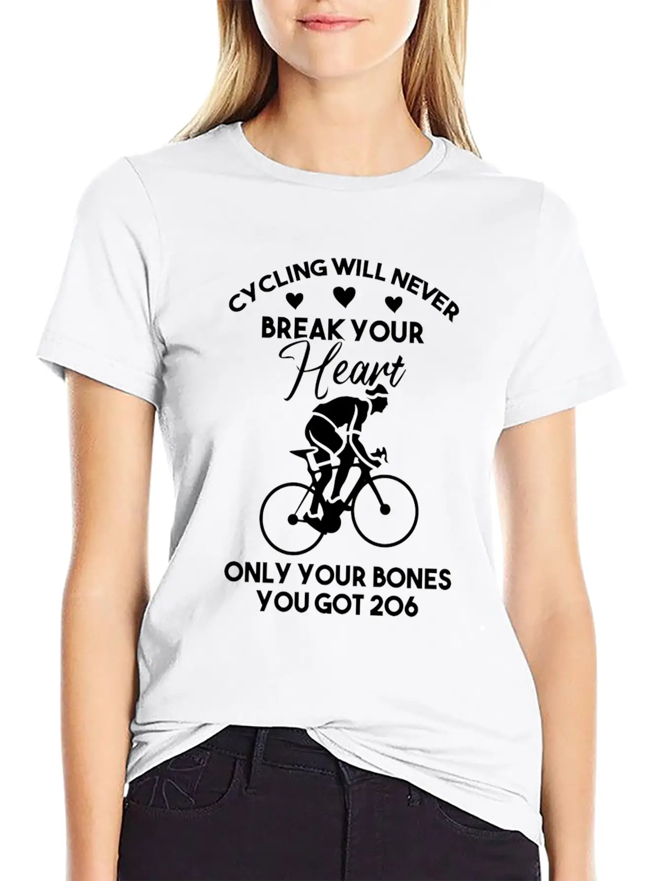 Cycling Is Heart Stylish Everyday T-Shirt – Unisex Basic Cotton Tee
