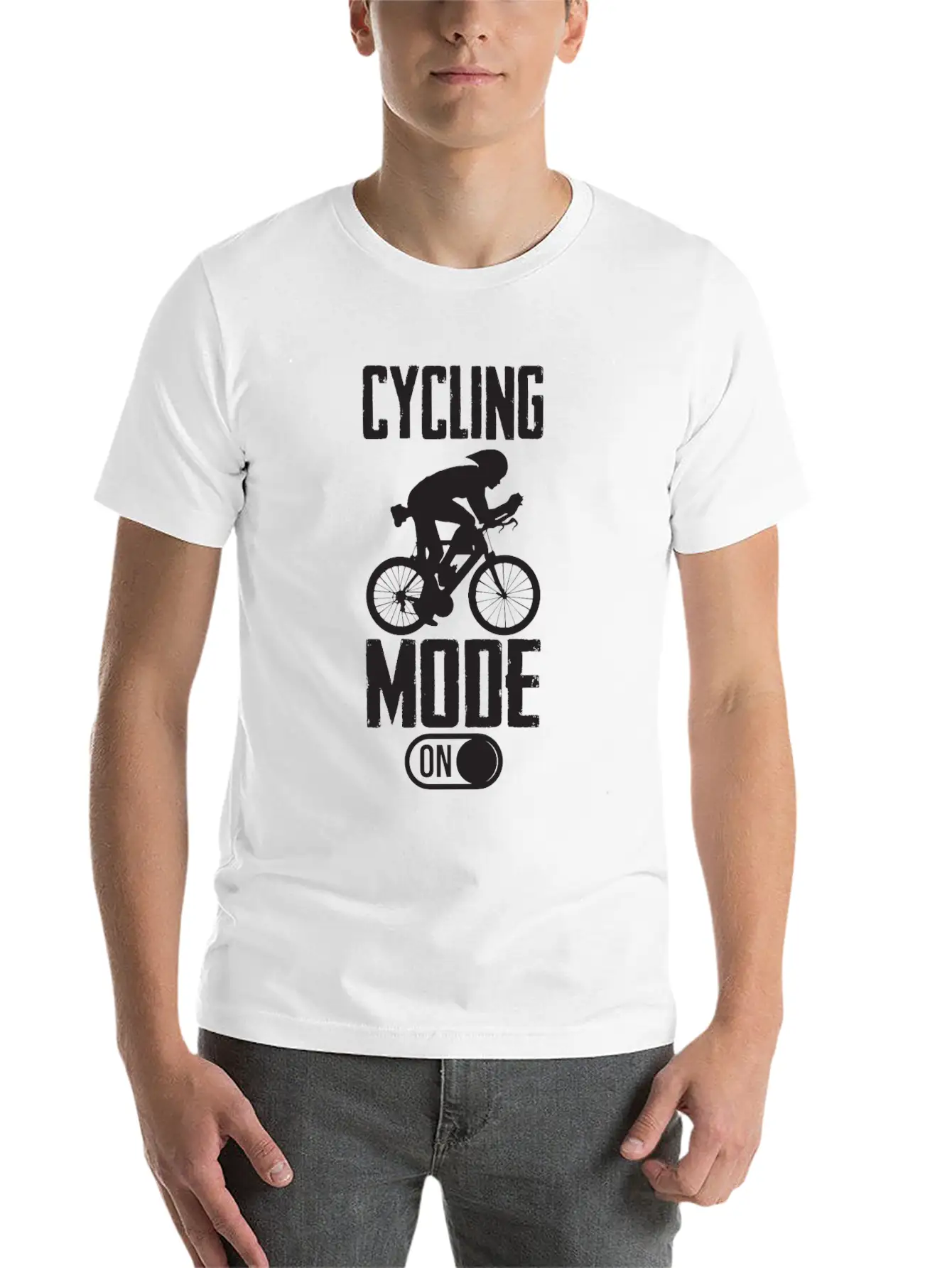 Cycling Mode On Basic Graphic T-Shirt – Daily Comfort In Soft Cotton