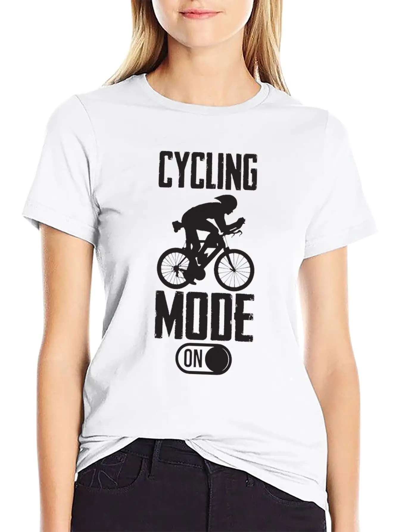 Cycling Mode On Basic Graphic T-Shirt – Daily Comfort In Soft Cotton