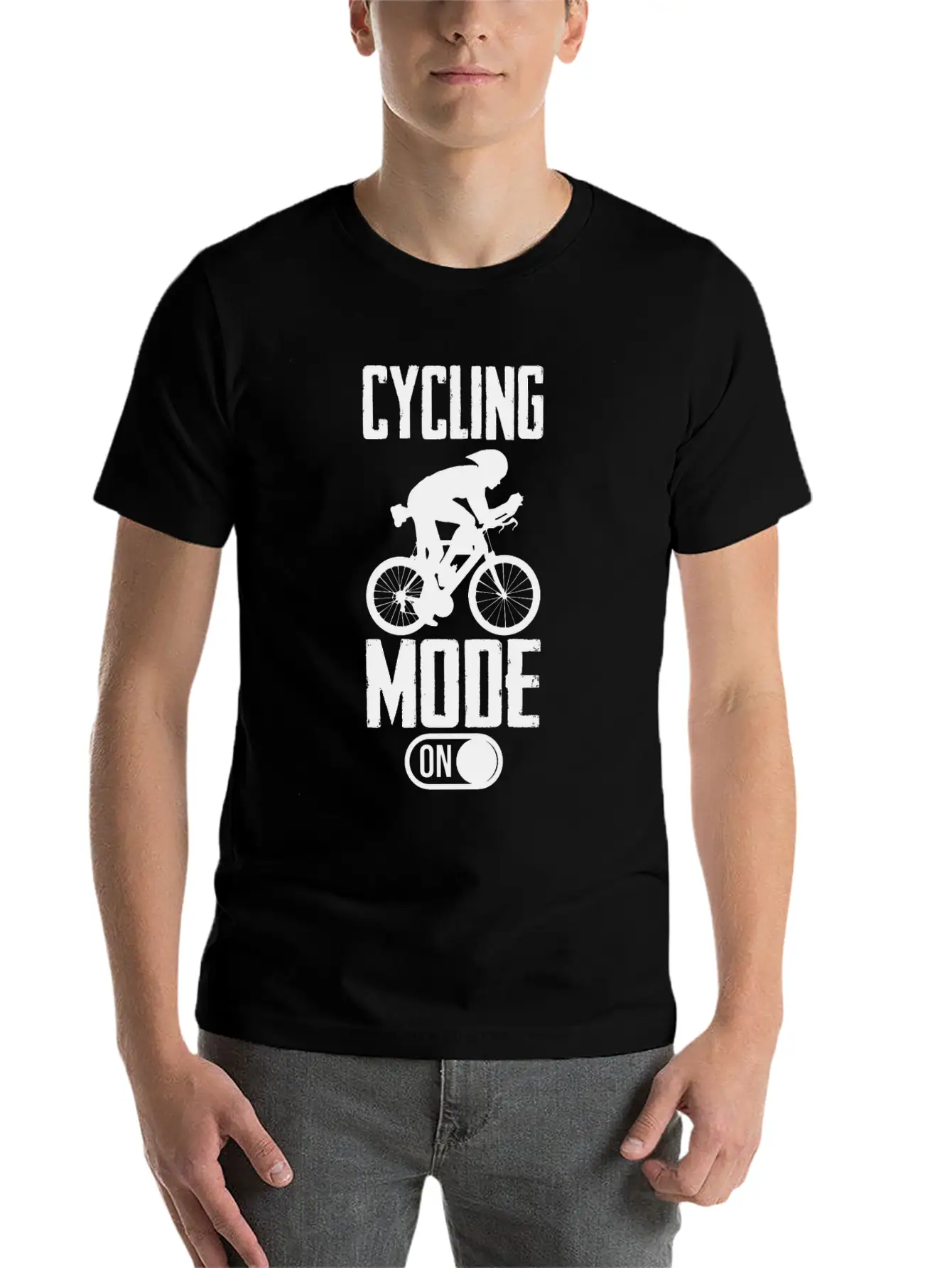 Cycling Mode On Basic Graphic T-Shirt – Daily Comfort In Soft Cotton