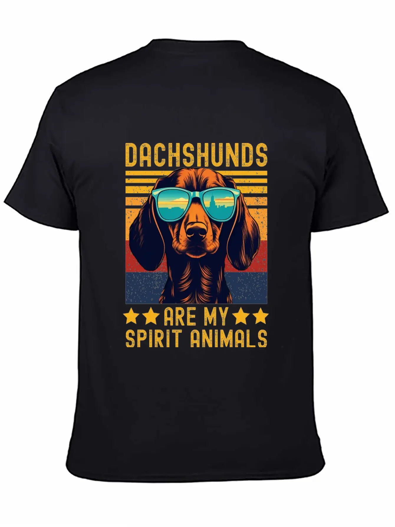 Dachshund With Sunglasses Retro Basic Graphic T-Shirt – Daily Comfort In Soft Cotton
