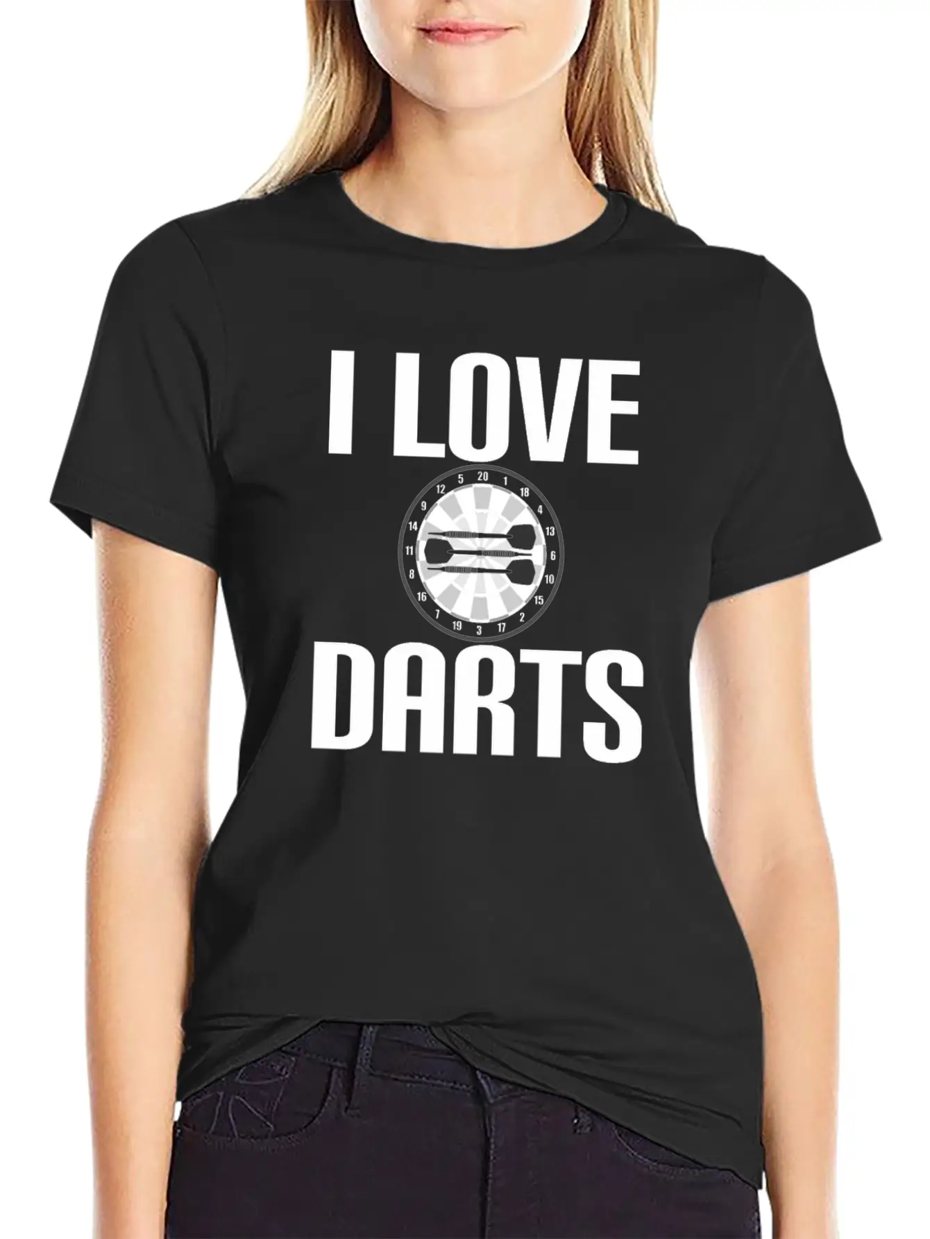 Darts - I Love Darts Stylish Everyday T-Shirt – Unisex Basic Cotton Tee