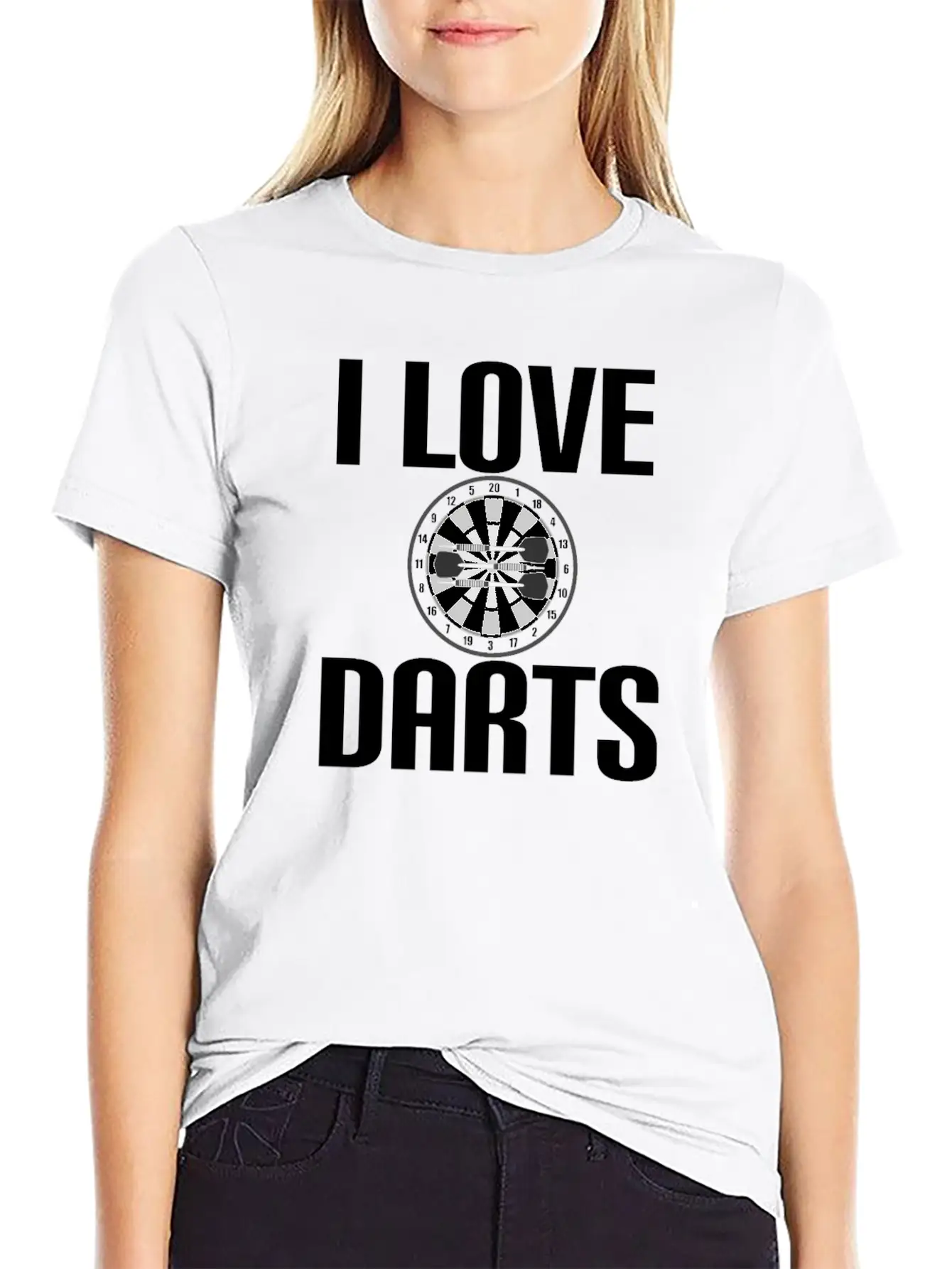 Darts - I Love Darts Stylish Everyday T-Shirt – Unisex Basic Cotton Tee