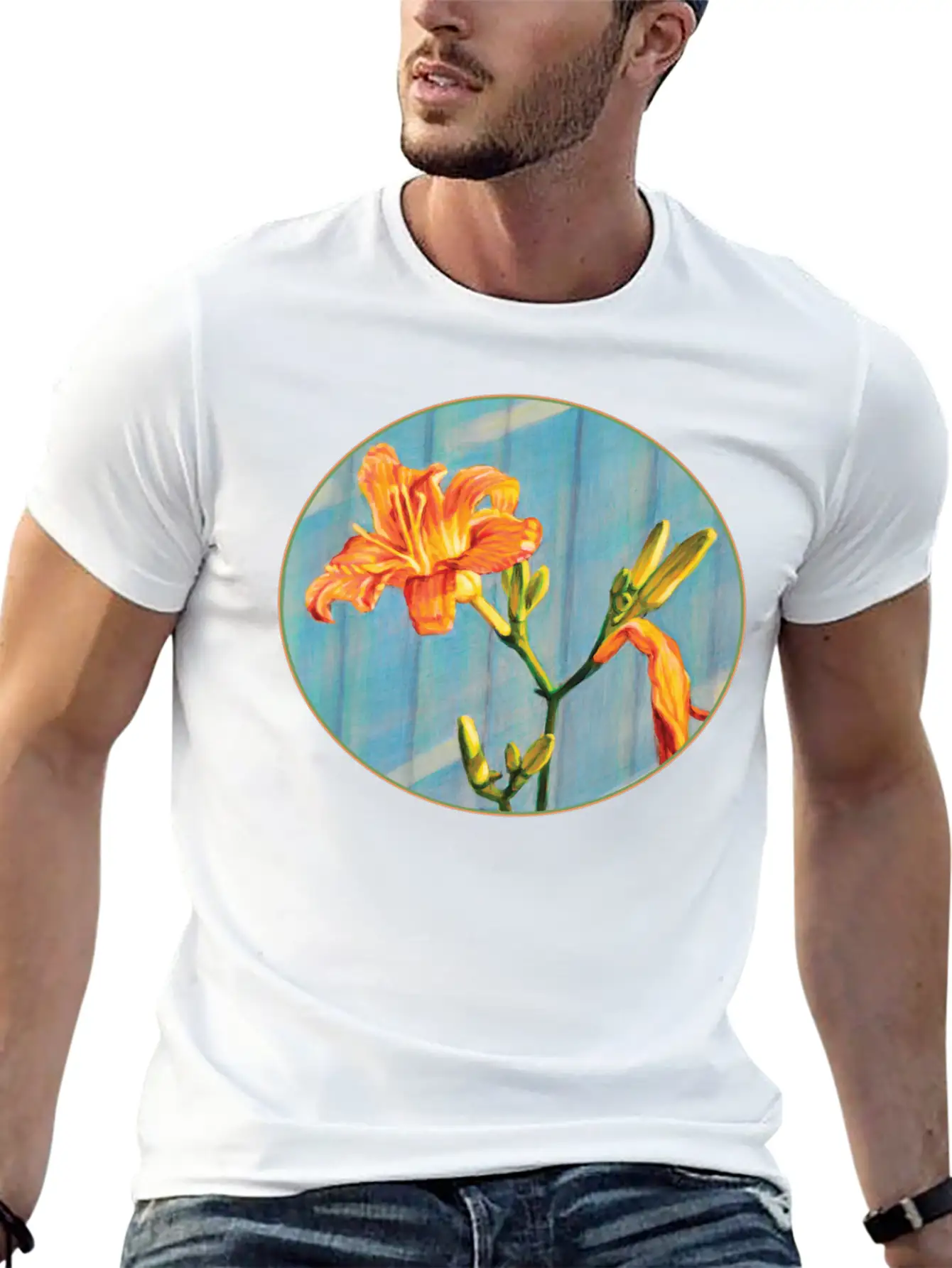 Day Lily Cycle Casual Graphic T-Shirt – Simple And Comfortable Daily Wear
