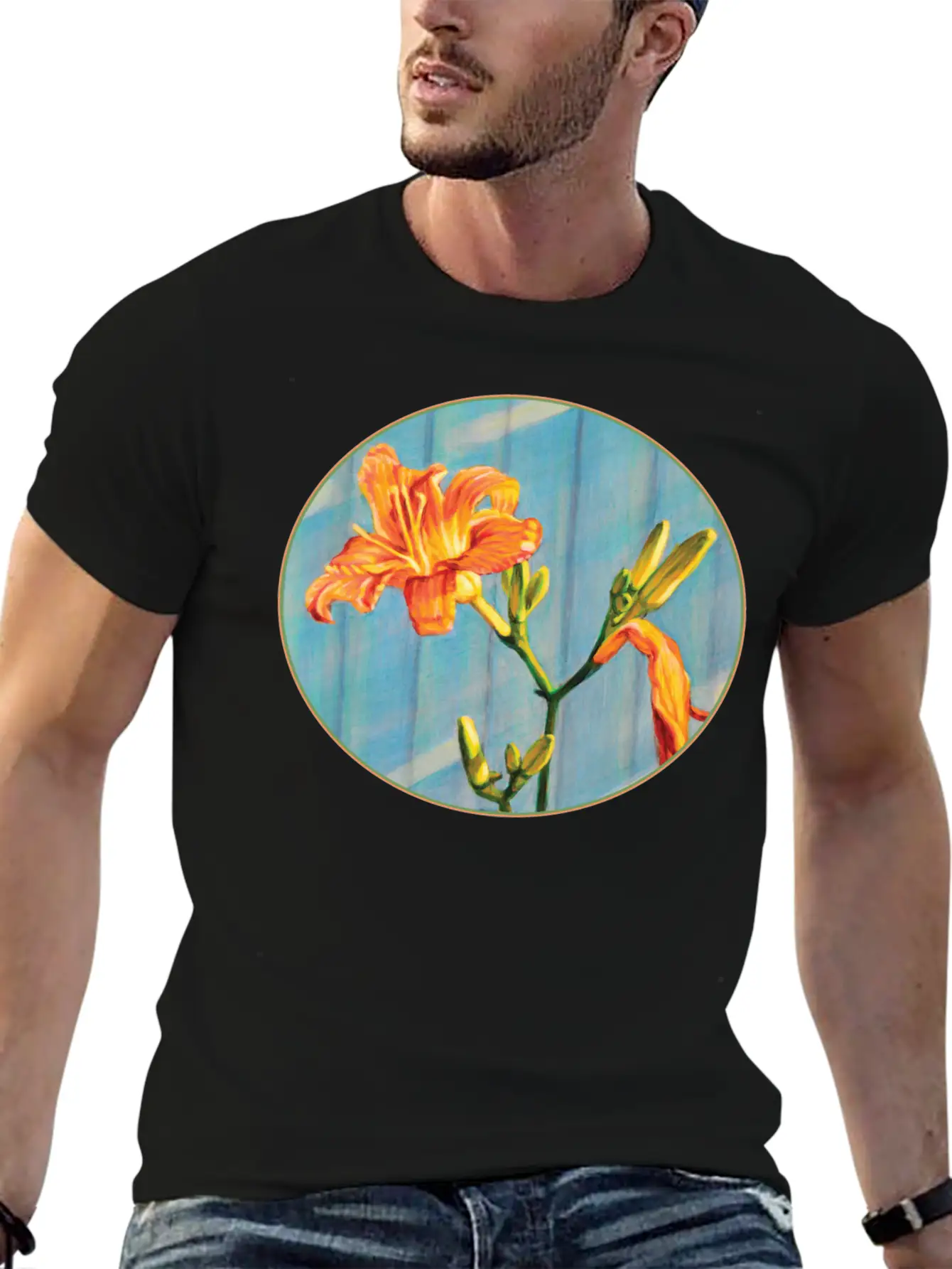 Day Lily Cycle Casual Graphic T-Shirt – Simple And Comfortable Daily Wear