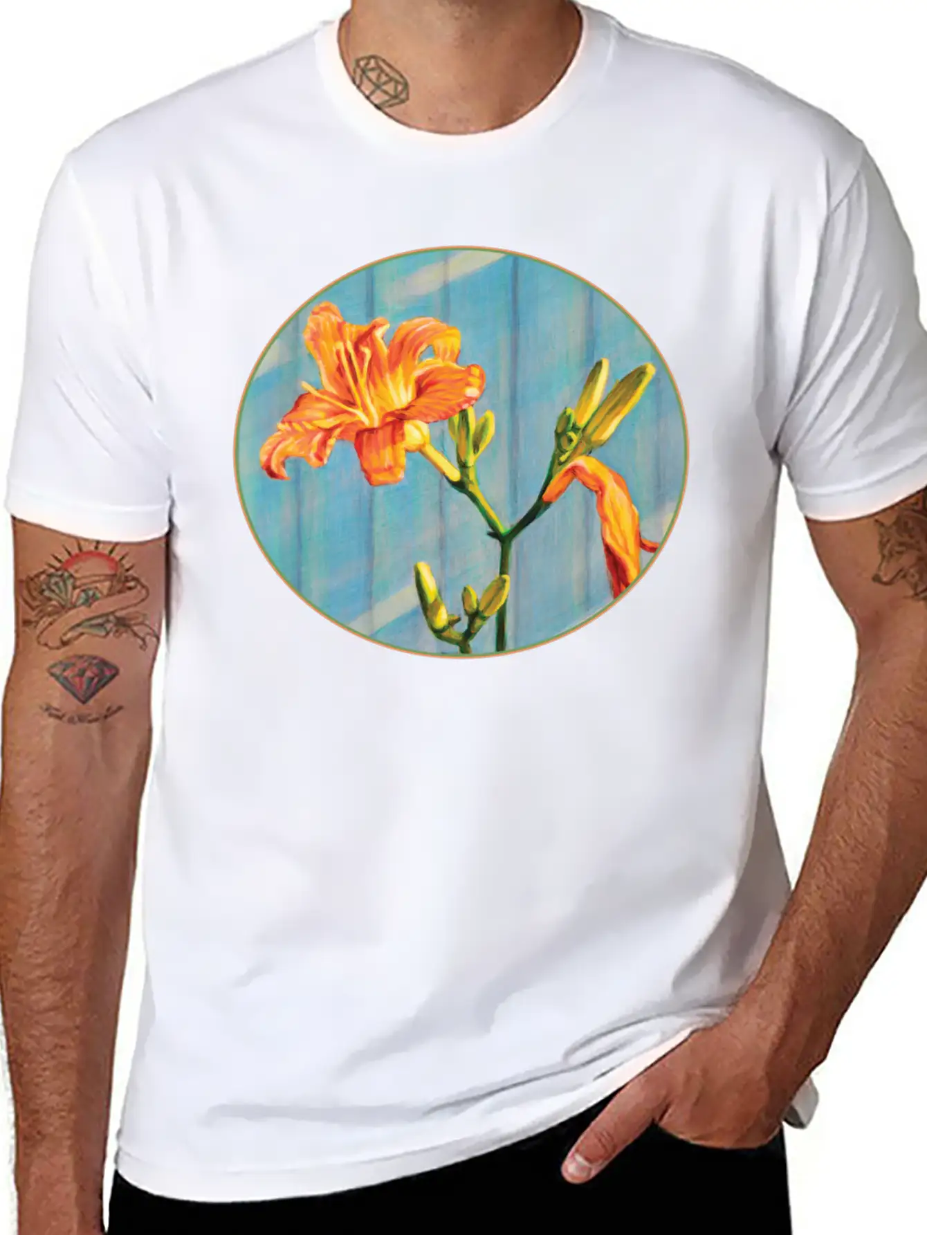 Day Lily Cycle Casual Graphic T-Shirt – Simple And Comfortable Daily Wear