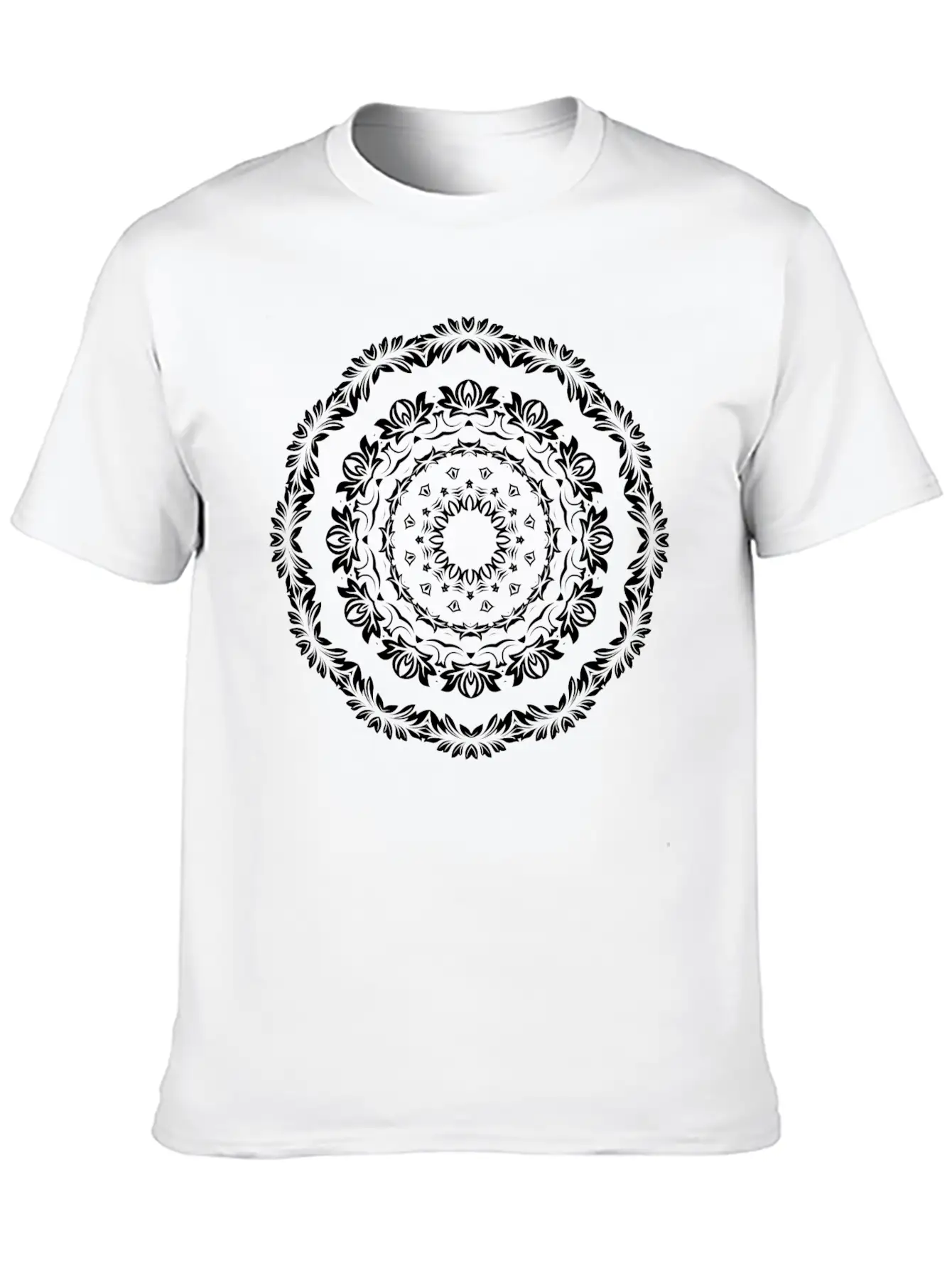 Decorative Ornamental Floral Flourish Design 22 Stylish Everyday T-Shirt – Unisex Basic Cotton Tee
