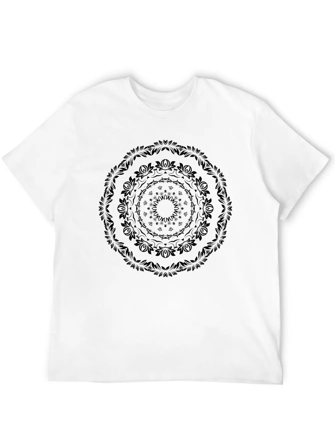 Decorative Ornamental Floral Flourish Design 22 Stylish Everyday T-Shirt – Unisex Basic Cotton Tee