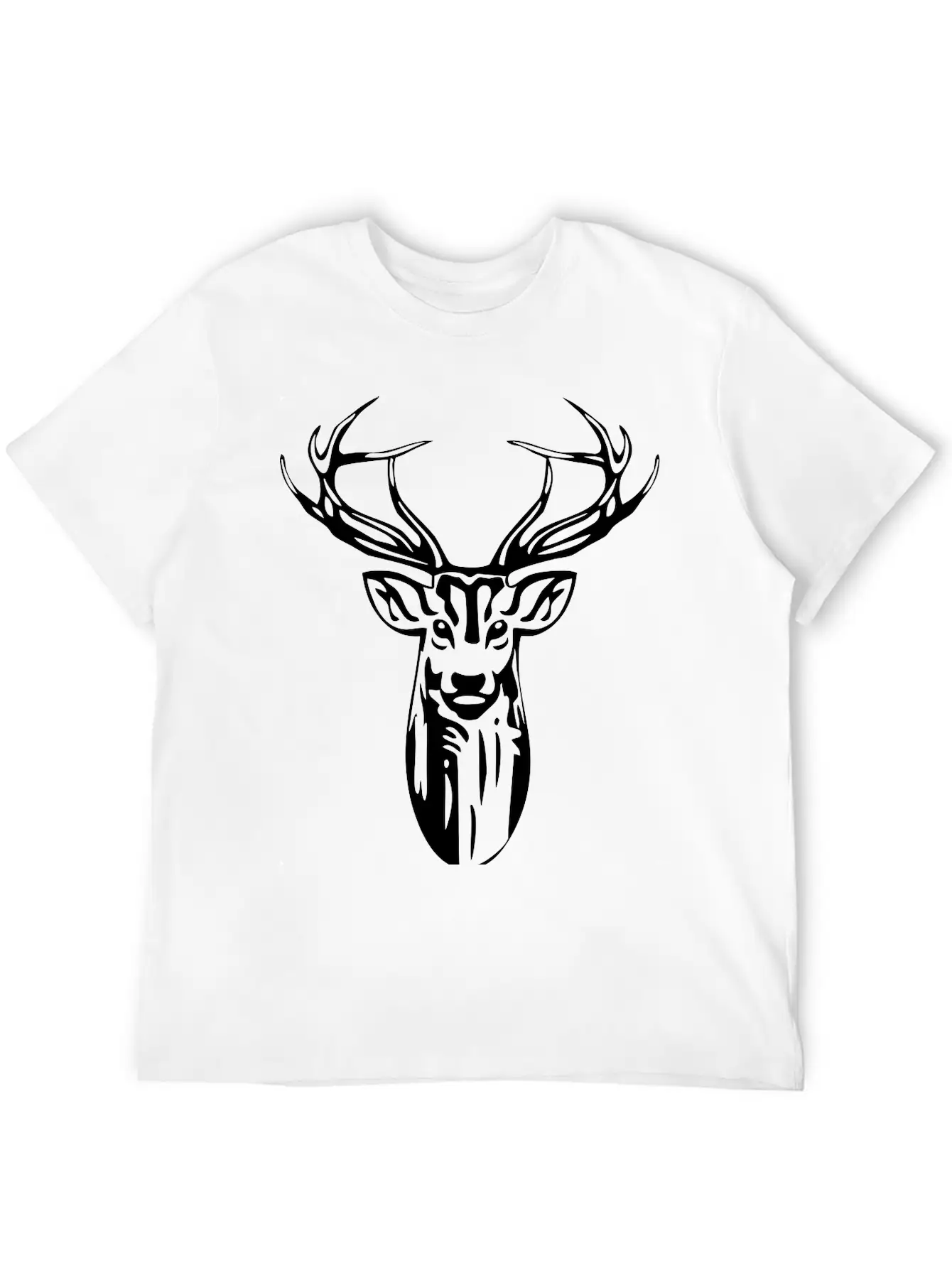 Deer Head Stylish Everyday T-Shirt – Unisex Basic Cotton Tee