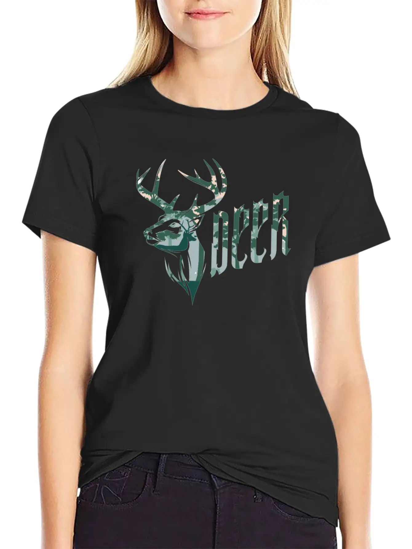 Deer Reindeer Basic Graphic T-Shirt – Daily Comfort In Soft Cotton