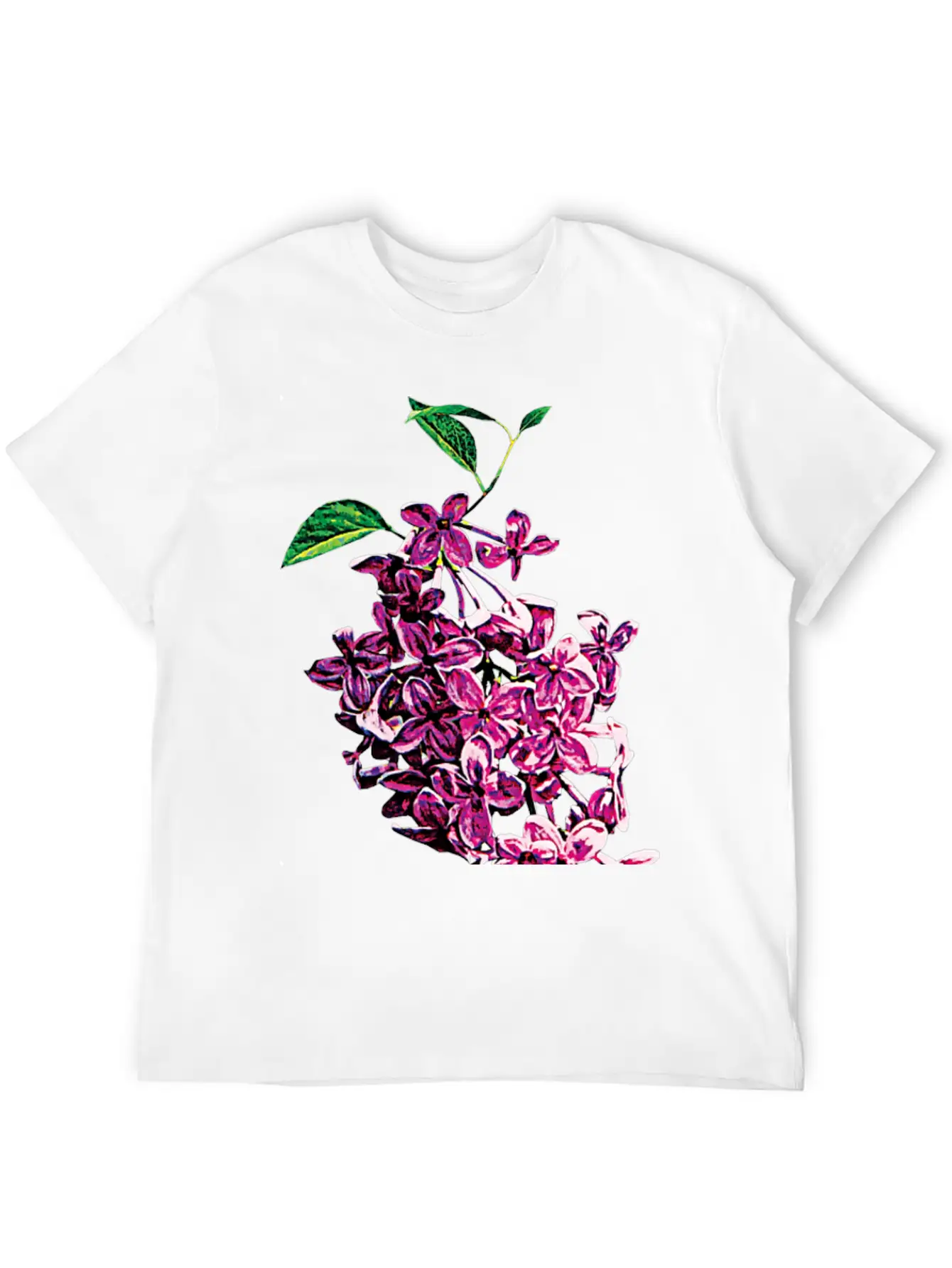 Delicate Pink Lilacs Stylish Everyday T-Shirt – Unisex Basic Cotton Tee