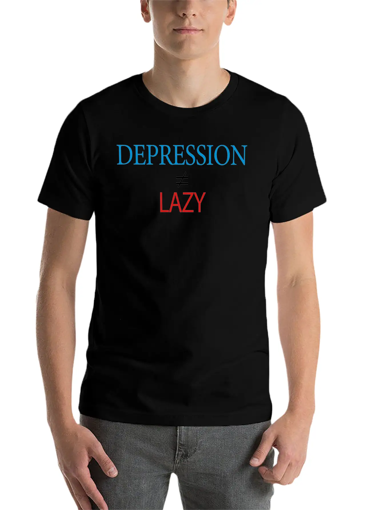 Depression VS Lazy Stylish Everyday T-Shirt – Unisex Basic Cotton Tee