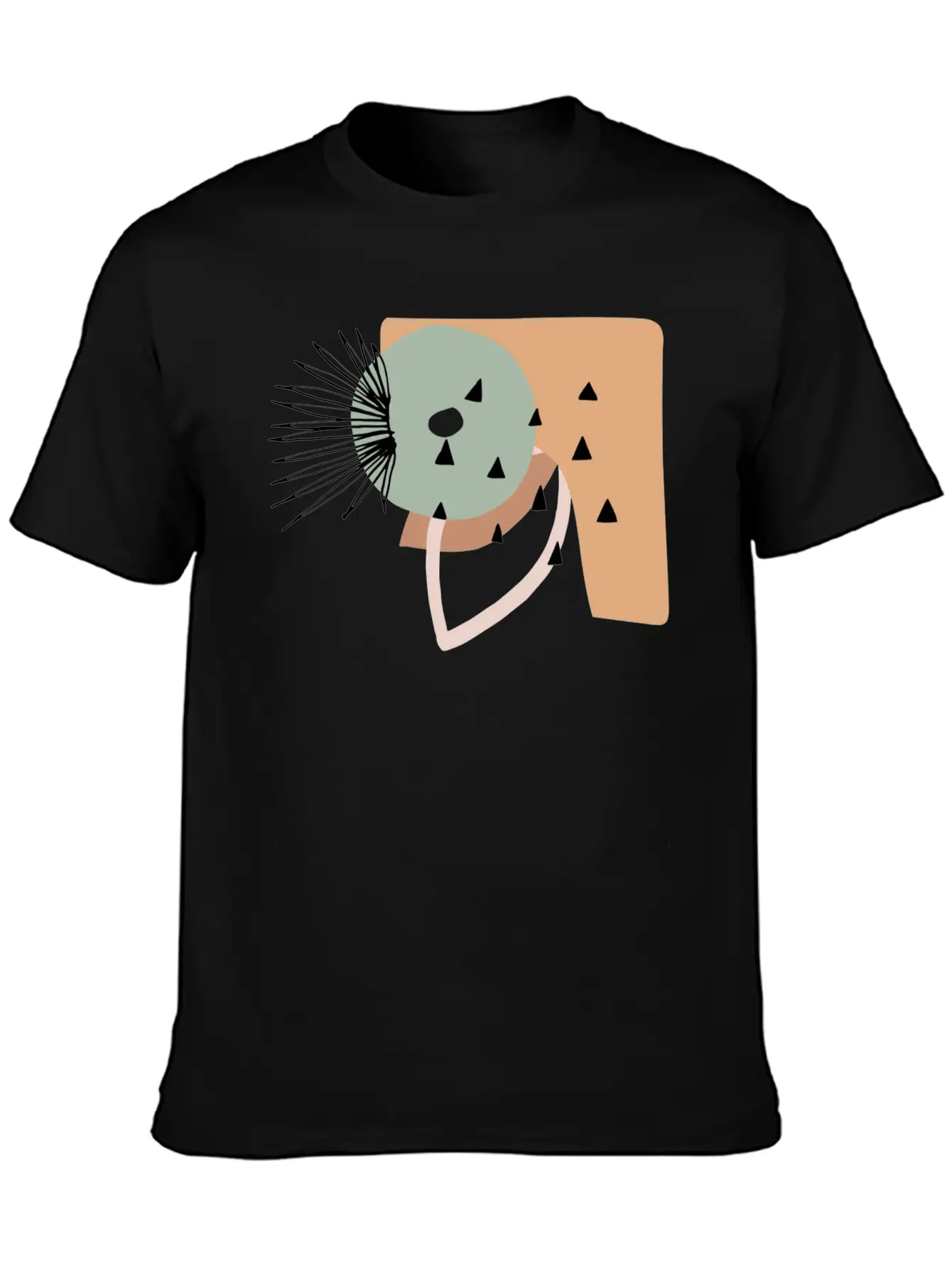 Desert Abstract, Botanical, Modern Minimal Art Stylish Everyday T-Shirt – Unisex Basic Cotton Tee